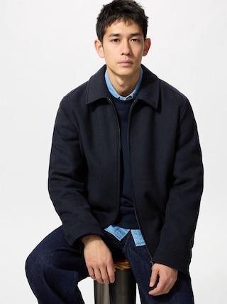 Single Collar Short Jacket Navy XS UNIQLO US Product Image