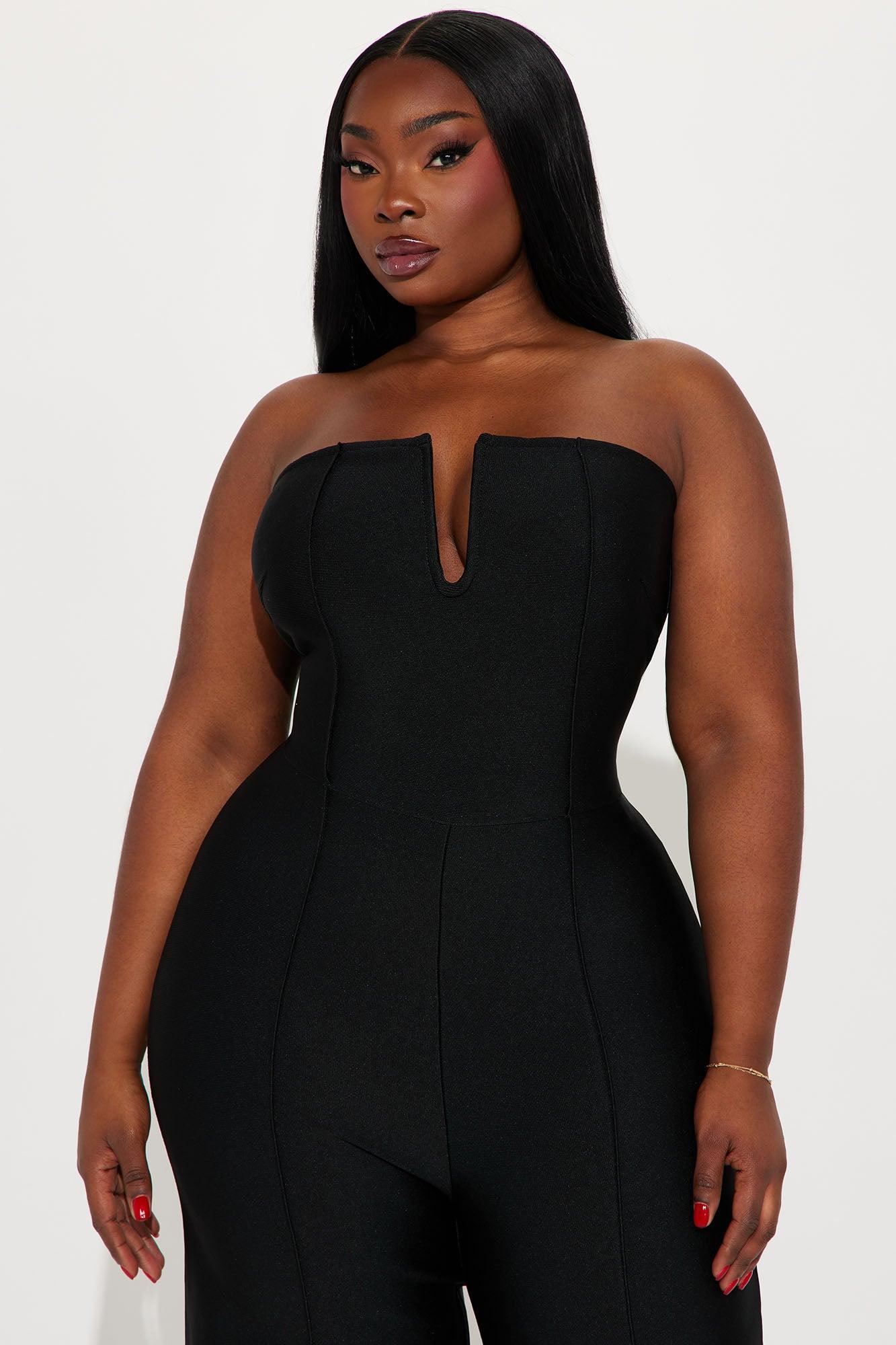 Someone To You Bandage Jumpsuit  - Black Product Image