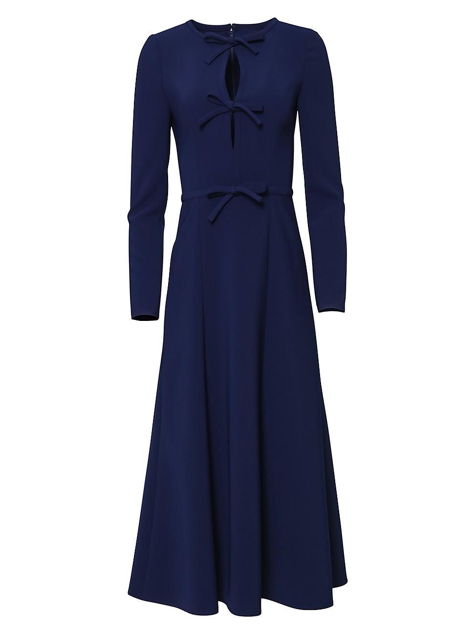 Triple Bow Keyhole-Front Midi Dress Product Image