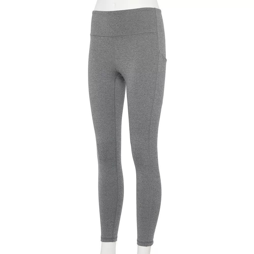 Petite Tek Gear® Ultrastretch High-Waisted 7/8 Leggings with Side Pockets, Women's, Size: Medium Petite, Grey Product Image