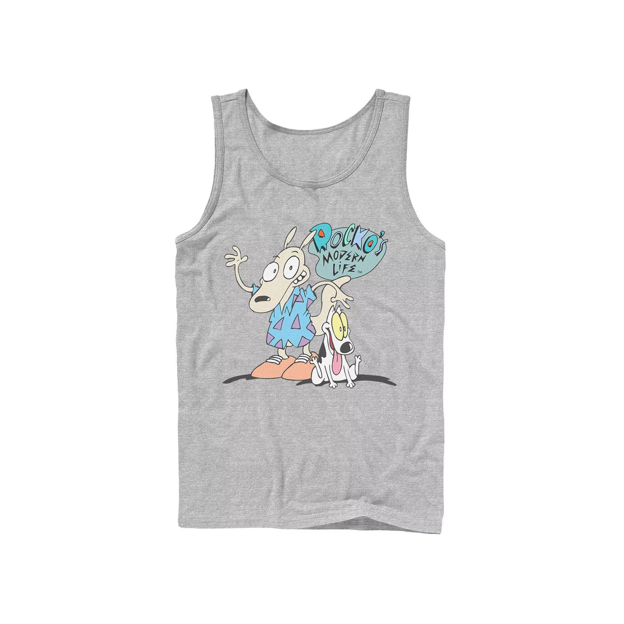 Men's Nickelodeon Rocko's Modern Life Show Intro Tank Top, Size: Large, White Product Image