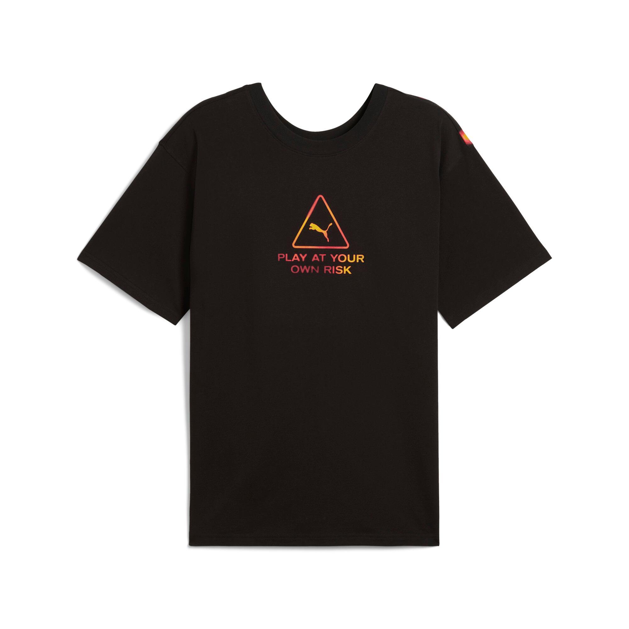 Scoot Caution Men's Boxy Basketball Tee Product Image