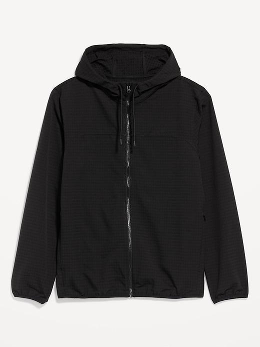 Textured Zip Performance Hoodie Product Image