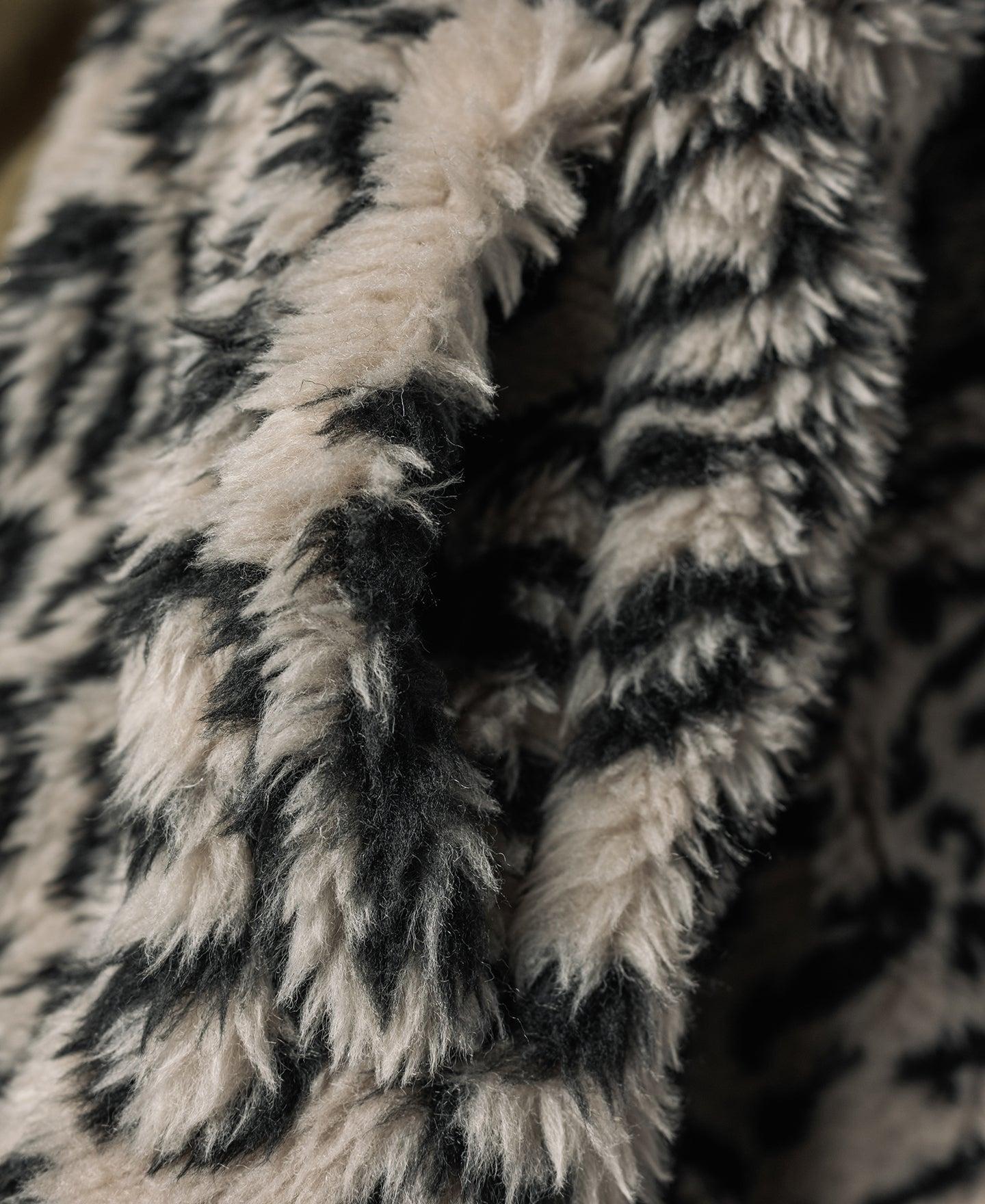 Leopard Print Reversible Deck Jacket - Khaki Product Image