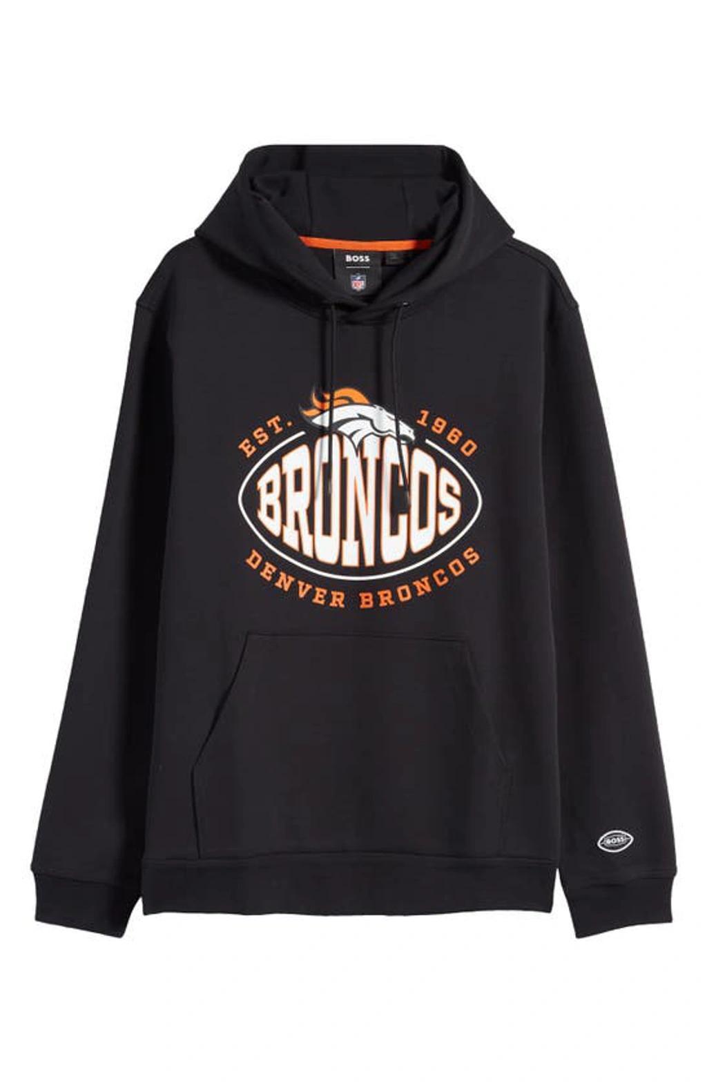 HUGO BOSS Boss X Nfl Cotton-blend Hoodie With Collaborative Branding In Bucs Charcoal Product Image