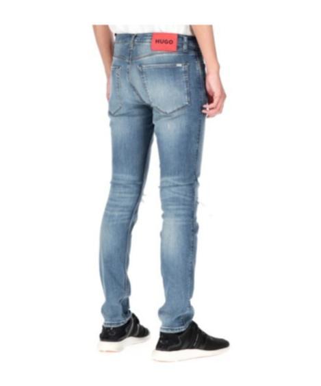 HUGO BOSS Ripped Low-rise Skinny Jeans In White Product Image