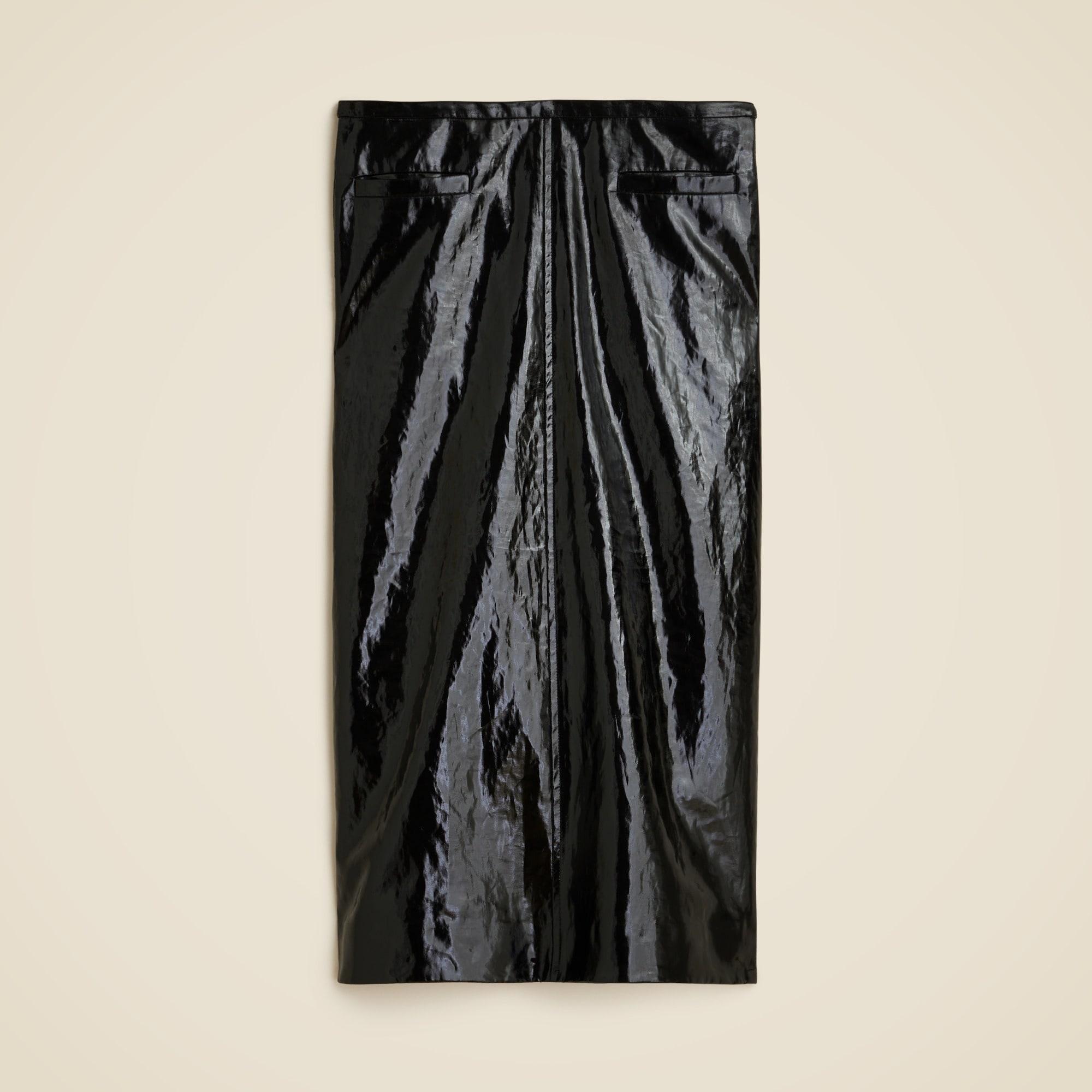 Collection laminated linen skirt Product Image