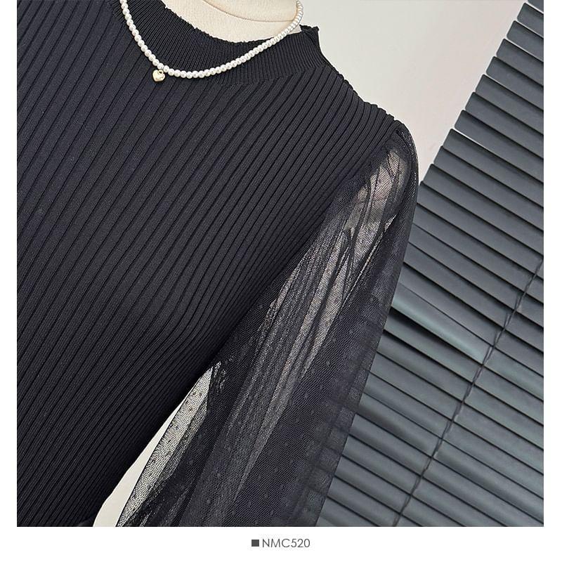 Patchwork A-Line Dress with Sash Product Image