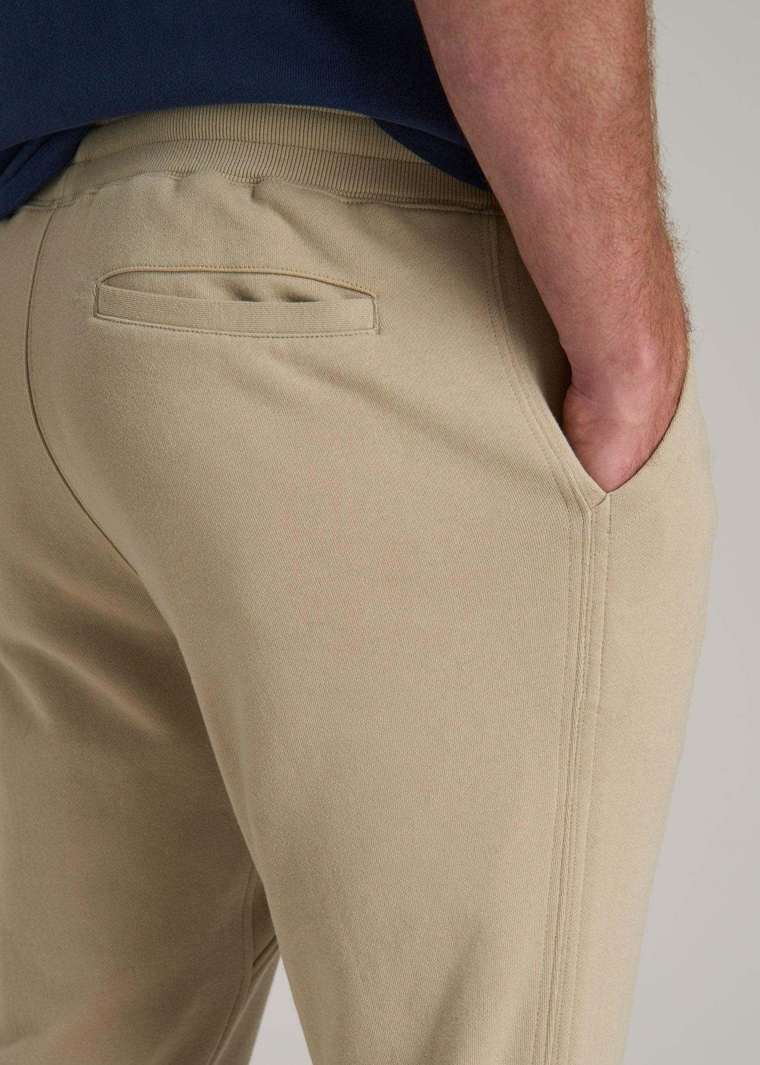 LJ&S Brushed Terrycloth Sweatpants for Tall Men in Vintage Buck Male Product Image