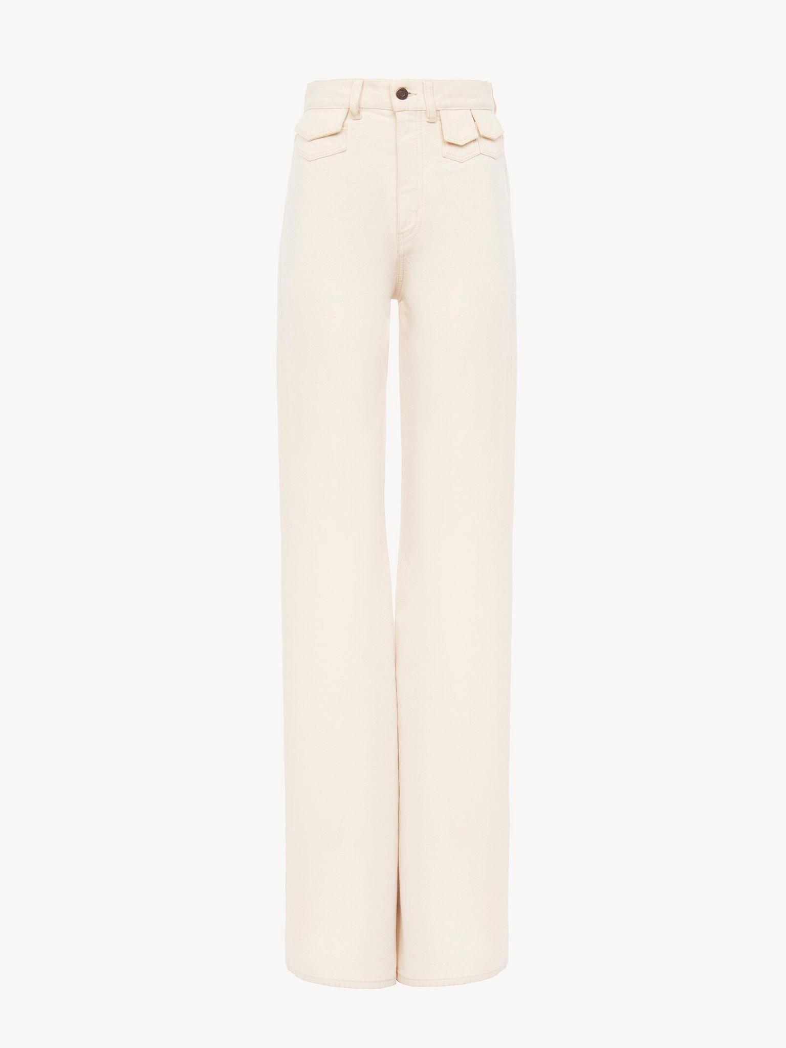 High-rise flare jeans in denim Product Image