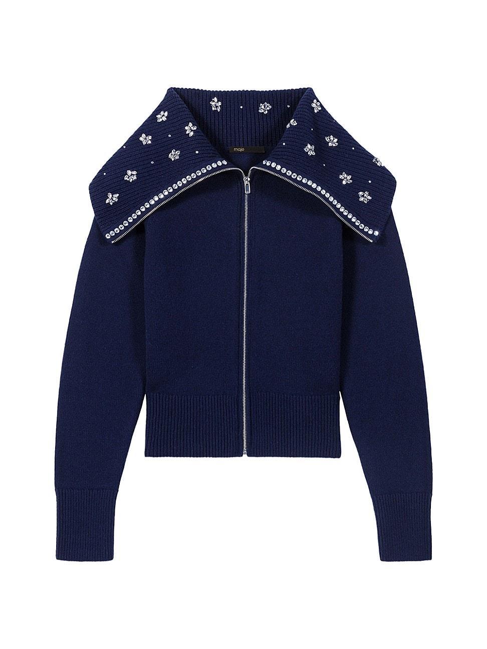 Womens Cardigan with Jewelry Neck Product Image