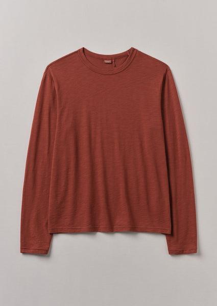 Frank Cotton Long Sleeve Tee | Braeburn Red Product Image