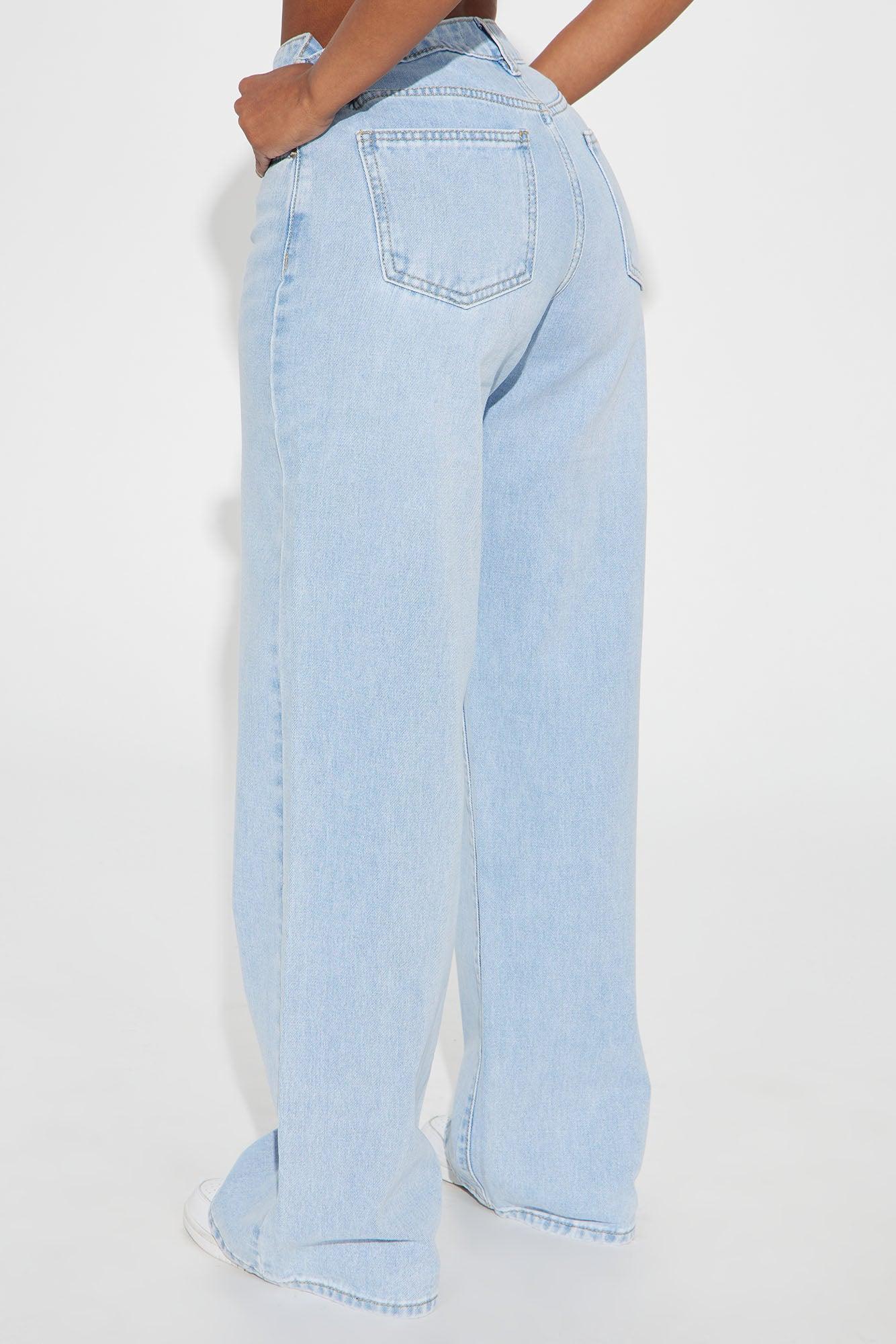 Billie Low Slung Straight Leg Non Stretch Jeans - Light Wash Product Image
