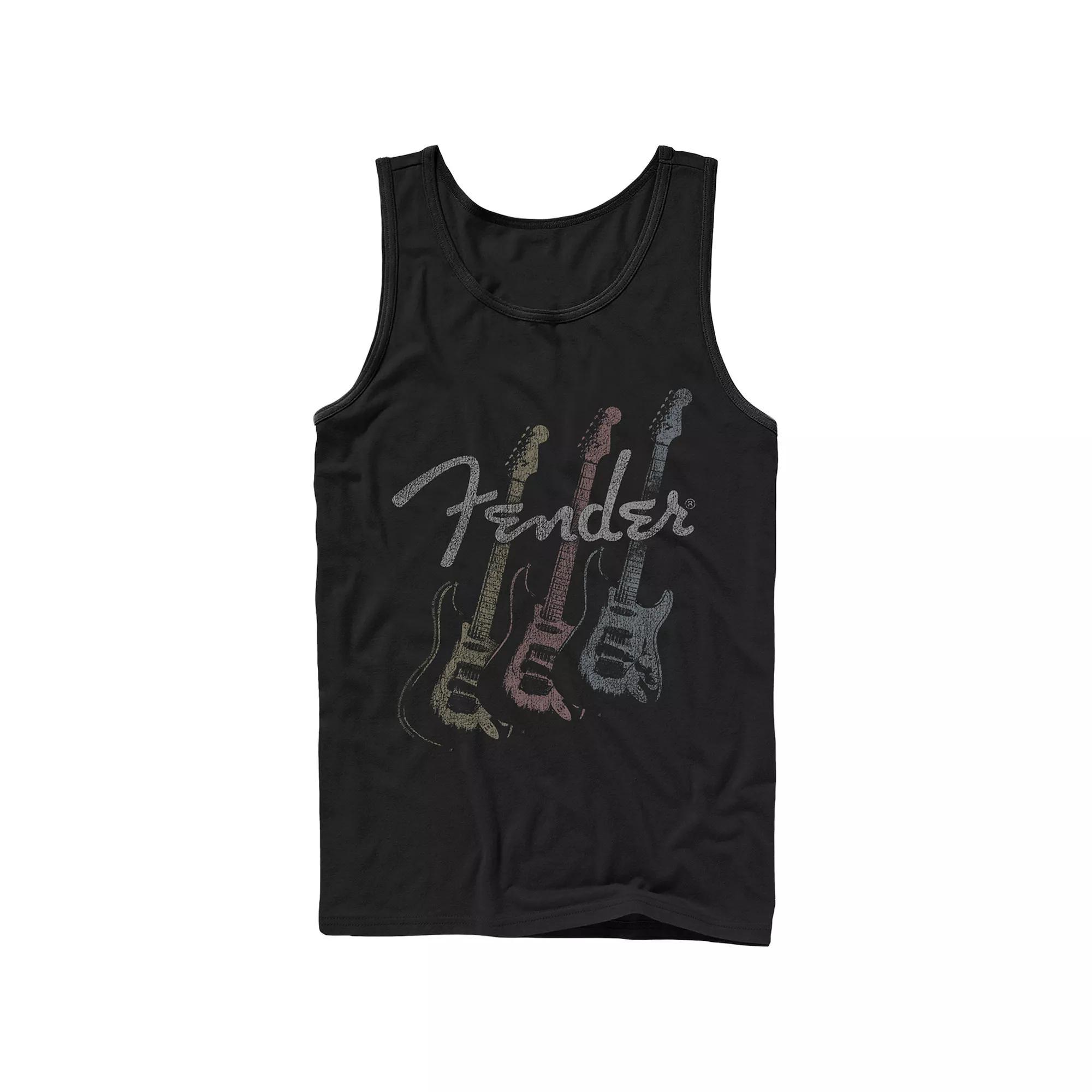 Mens Fender Triple Guitar Graphic Tank Top Product Image