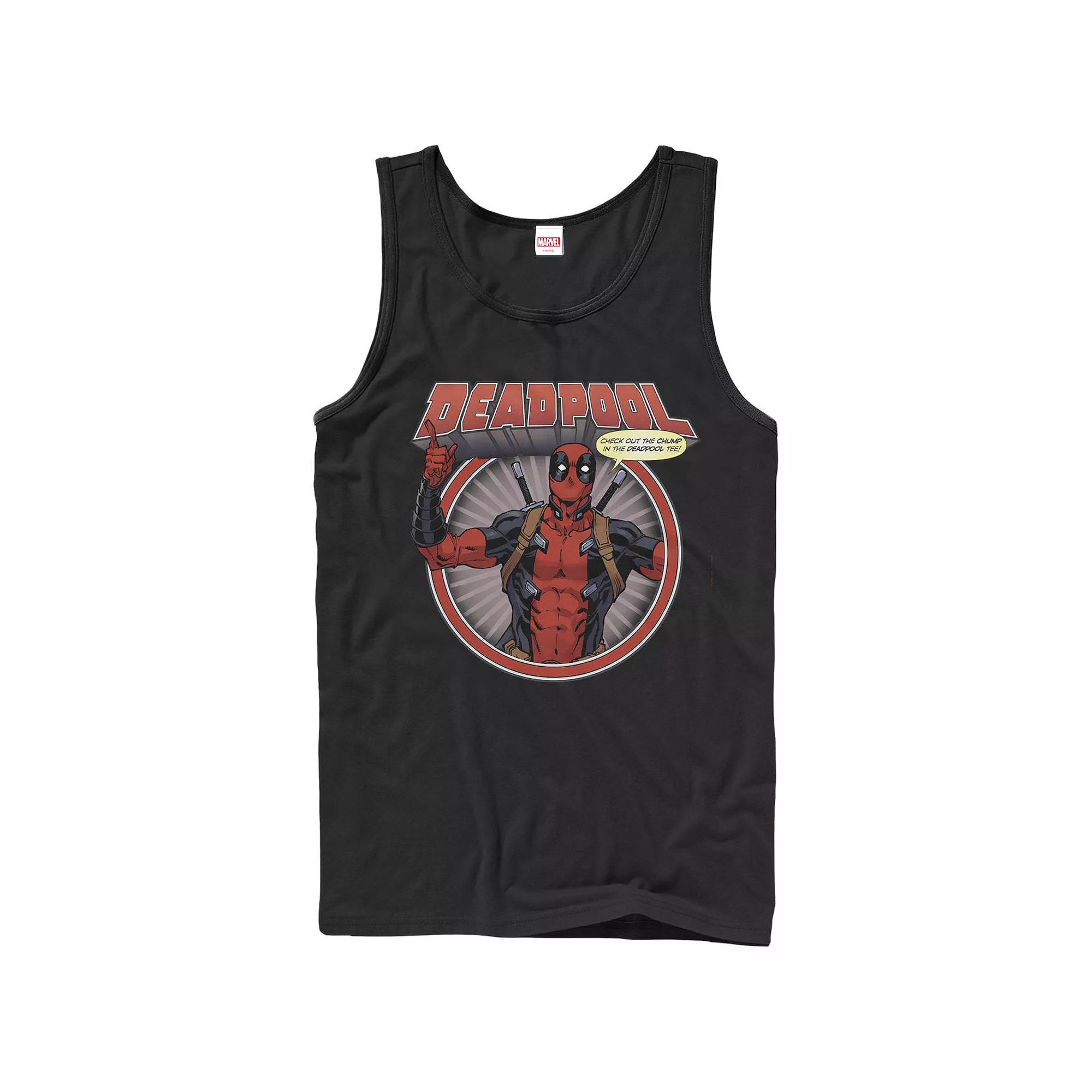 Men's Marvel Deadpool Check Out The Chump In The Deadpool Graphic Tee Graphic Tank, Size: Large, Black Product Image