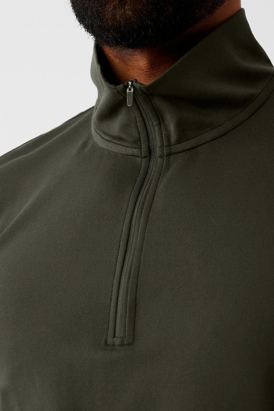 Conquer 1/4 Zip Reform Long Sleeve - Stealth Green Male Product Image