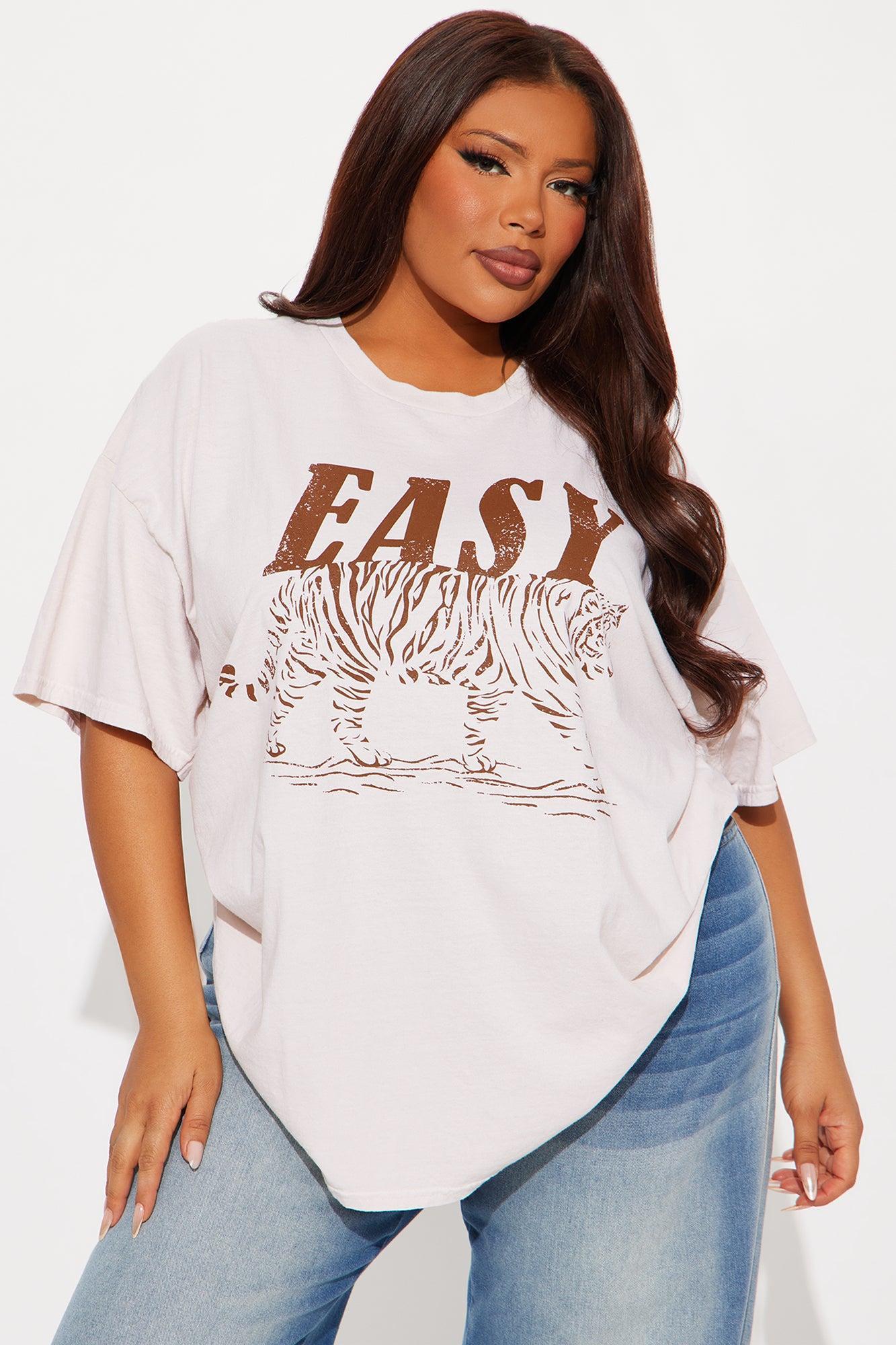 Easy Tiger Oversized Tee - Taupe Product Image