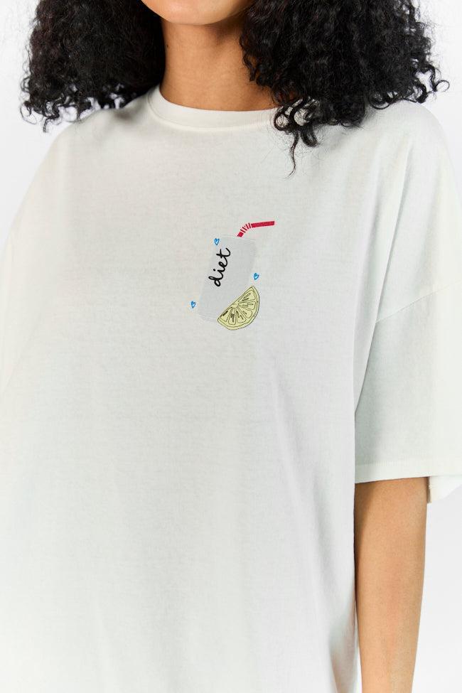 Diet Soda Off White Hyfve Oversized Graphic Tee Product Image