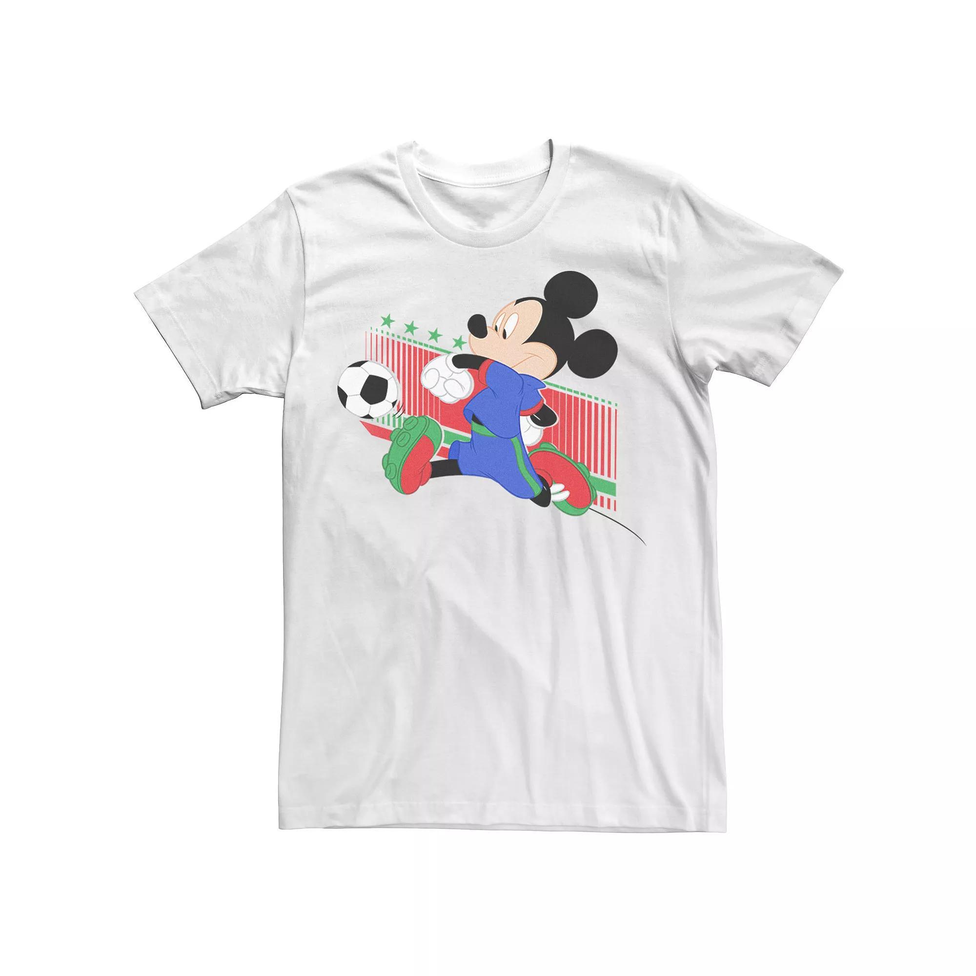 Disney's Mickey Mouse Italy Soccer Uniform Portrait Men's Tee, Size: Small, White Product Image