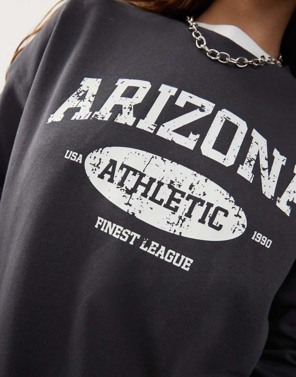 Noisy May collegiate sweat in charcoal Product Image