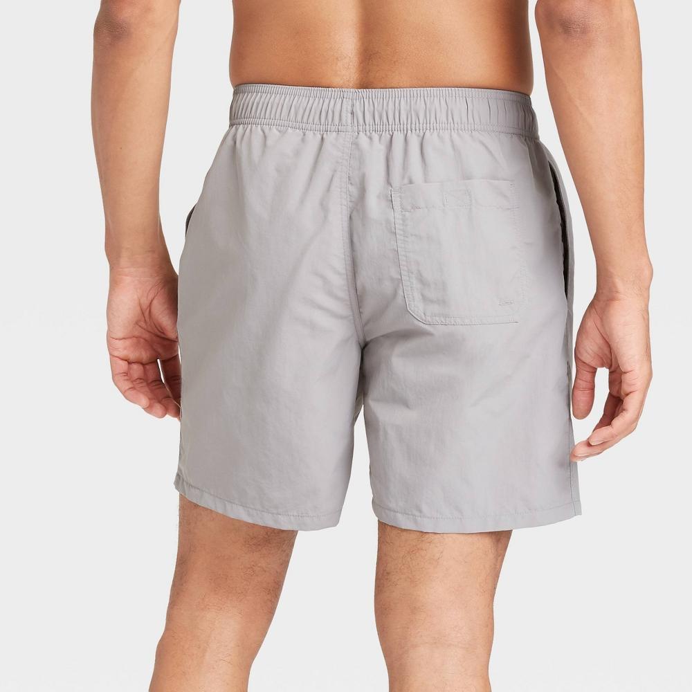 Mens 7 Swim Trunks - Goodfellow & Co Gray L Product Image
