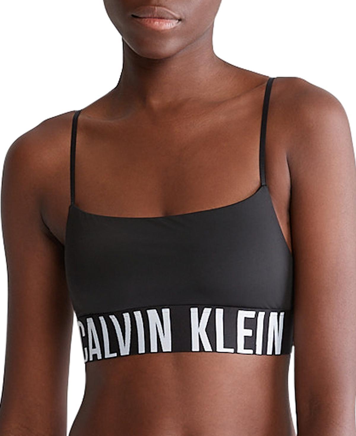 Calvin Klein Women's Intense Power Microfiber Cooling Unlined Bralette - Black - L Product Image