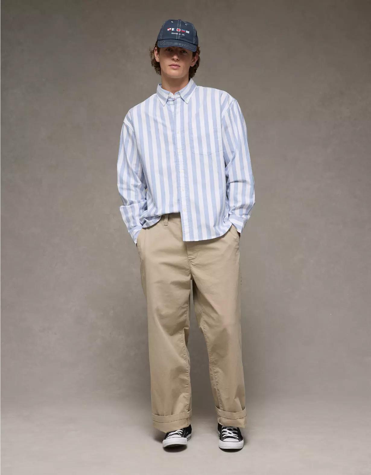 AE Everyday Relaxed Oxford Button-Up Shirt Product Image