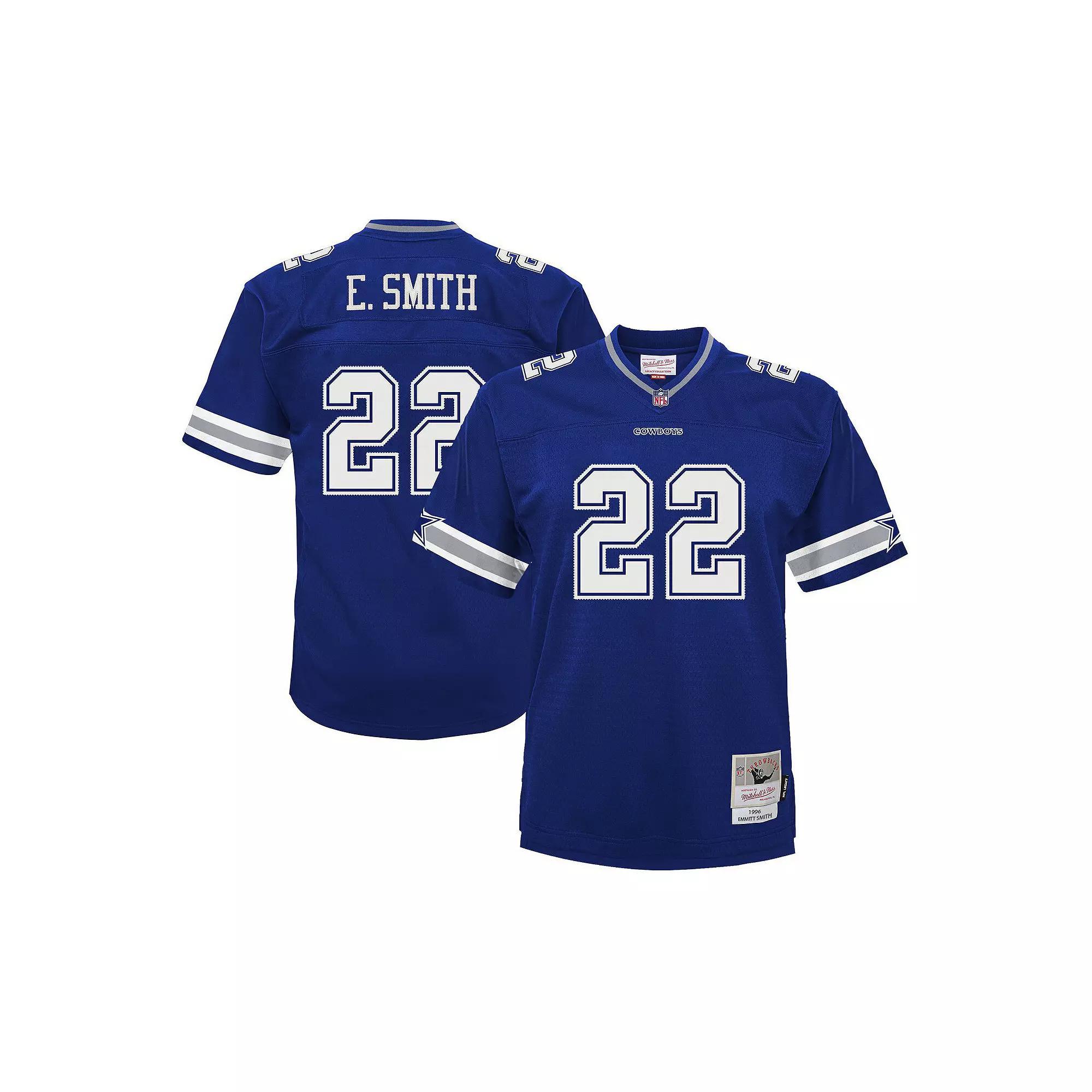 Mens Mitchell & Ness Emmitt Smith Dallas Cowboys Big & Tall 1996 Legacy Retired Player Jersey Blue Product Image