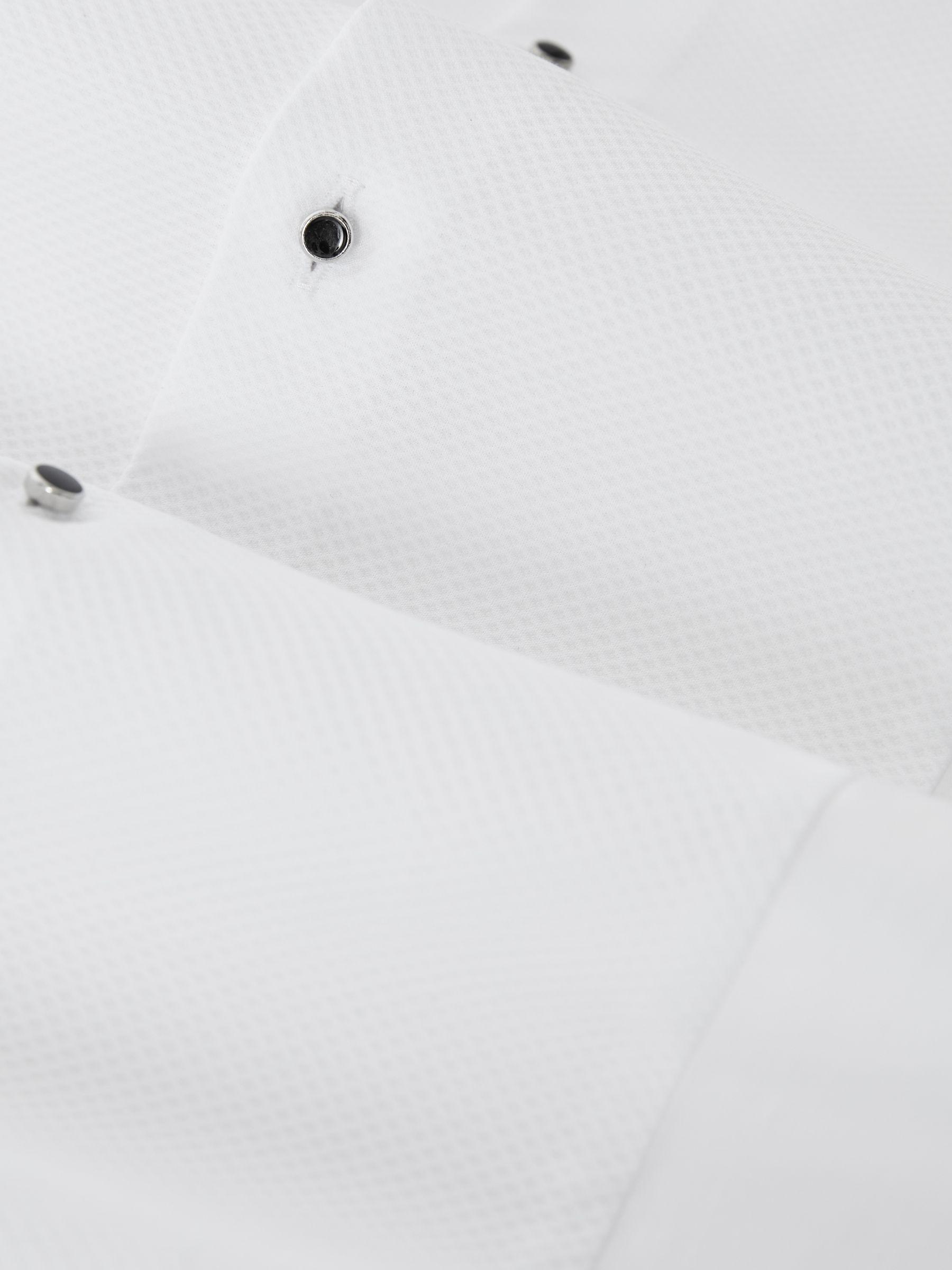 Slim Fit Cotton Marcella Tuxedo Shirt in White Product Image