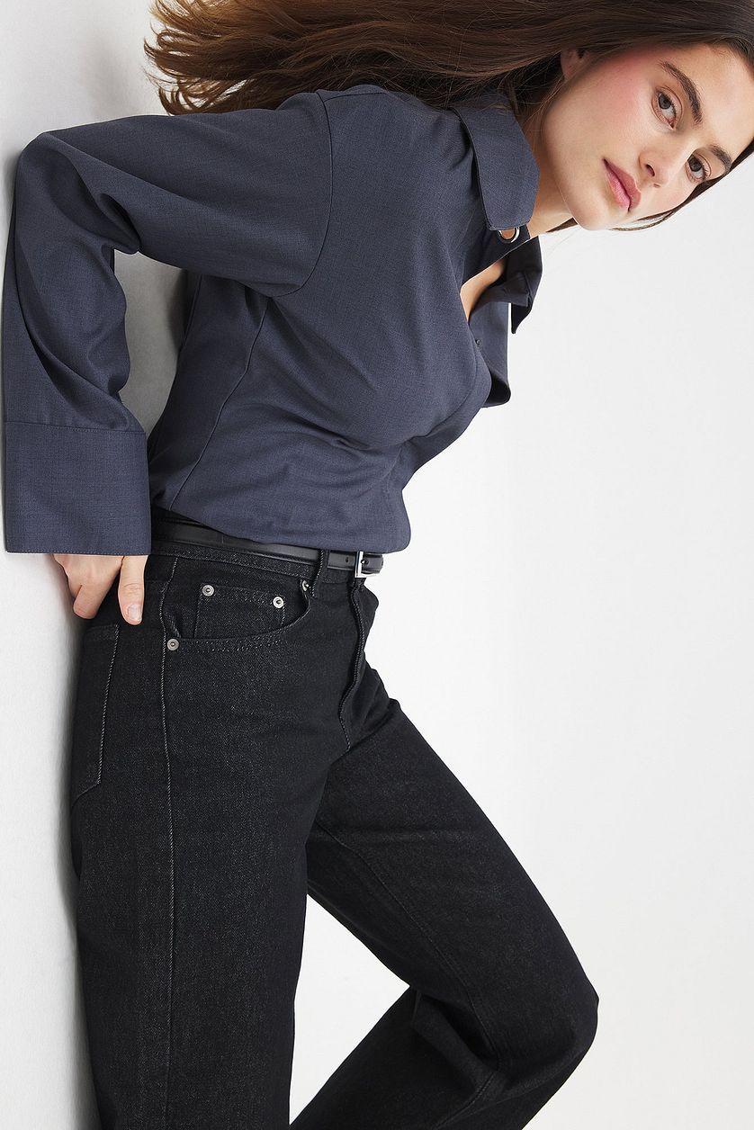 Straight Mid Waist Jeans Product Image
