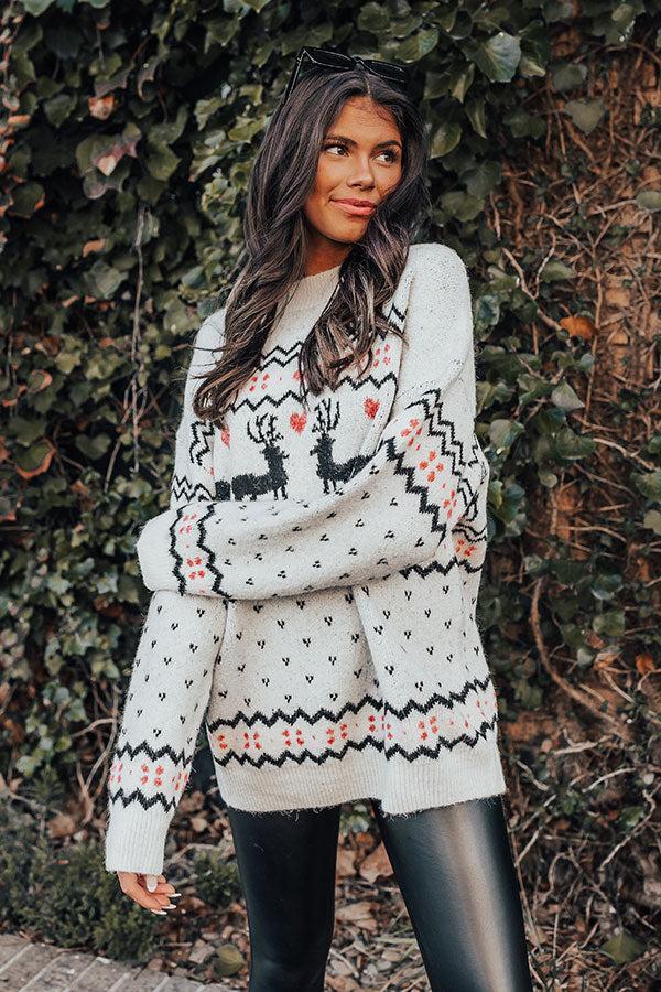 Deck The Halls Sweater In Ivory Product Image