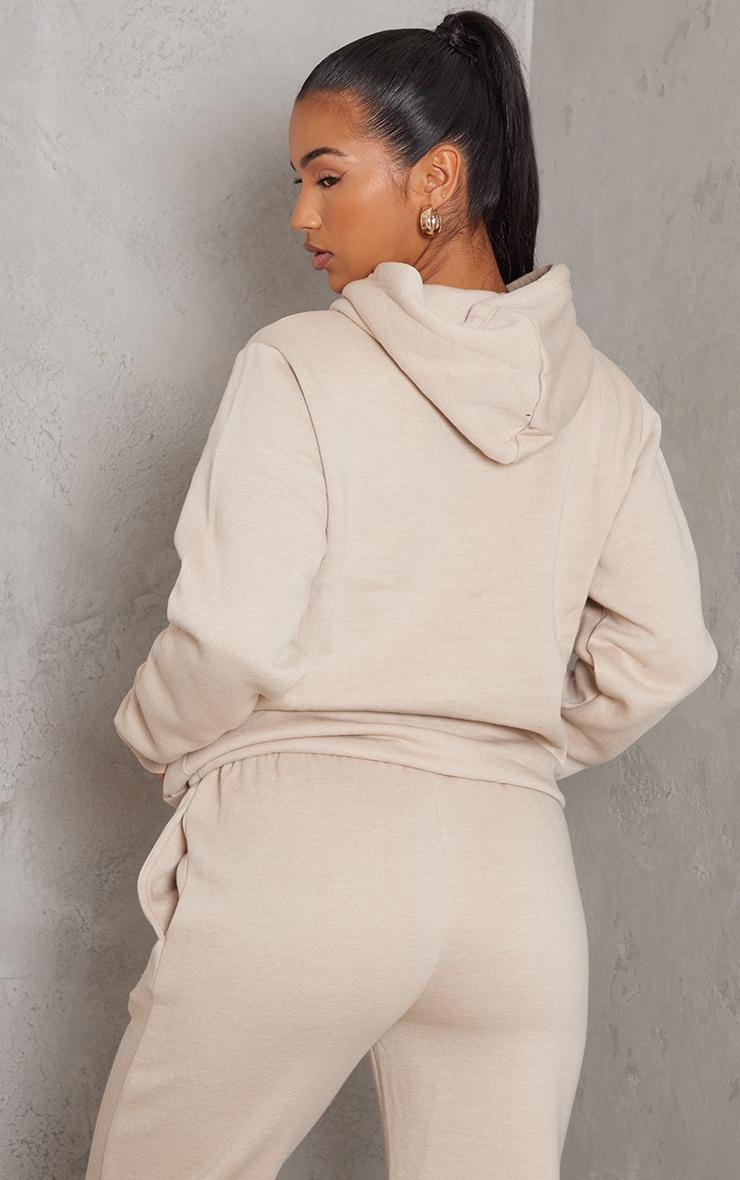 PRETTYLITTLETHING Sand Logo Badge Detail Oversized Hoodie Product Image