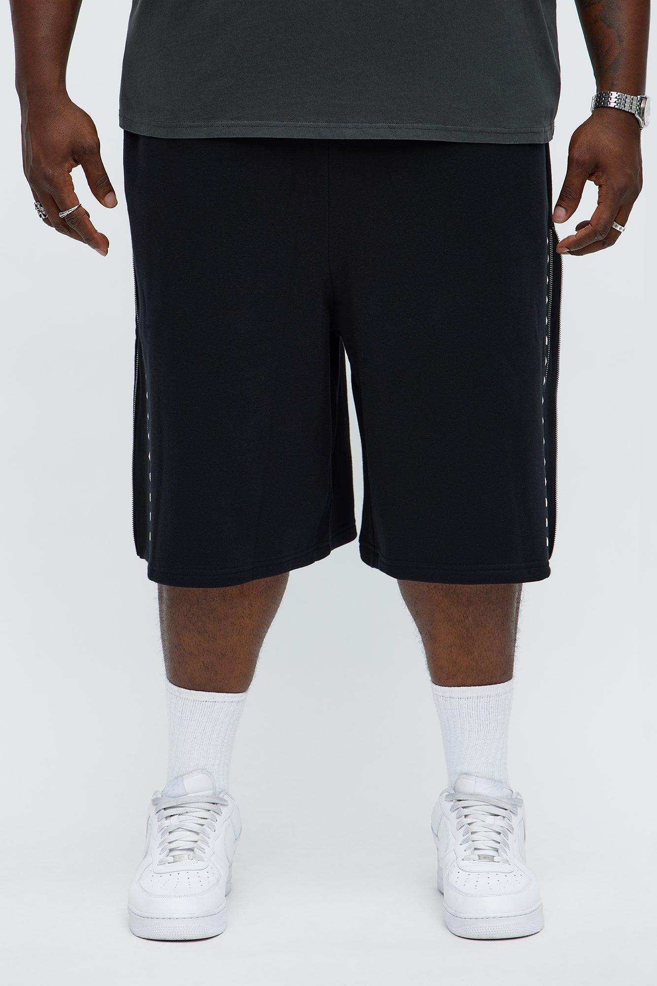 Tyson Baggy Sleaze Studded Shorts - Black Product Image