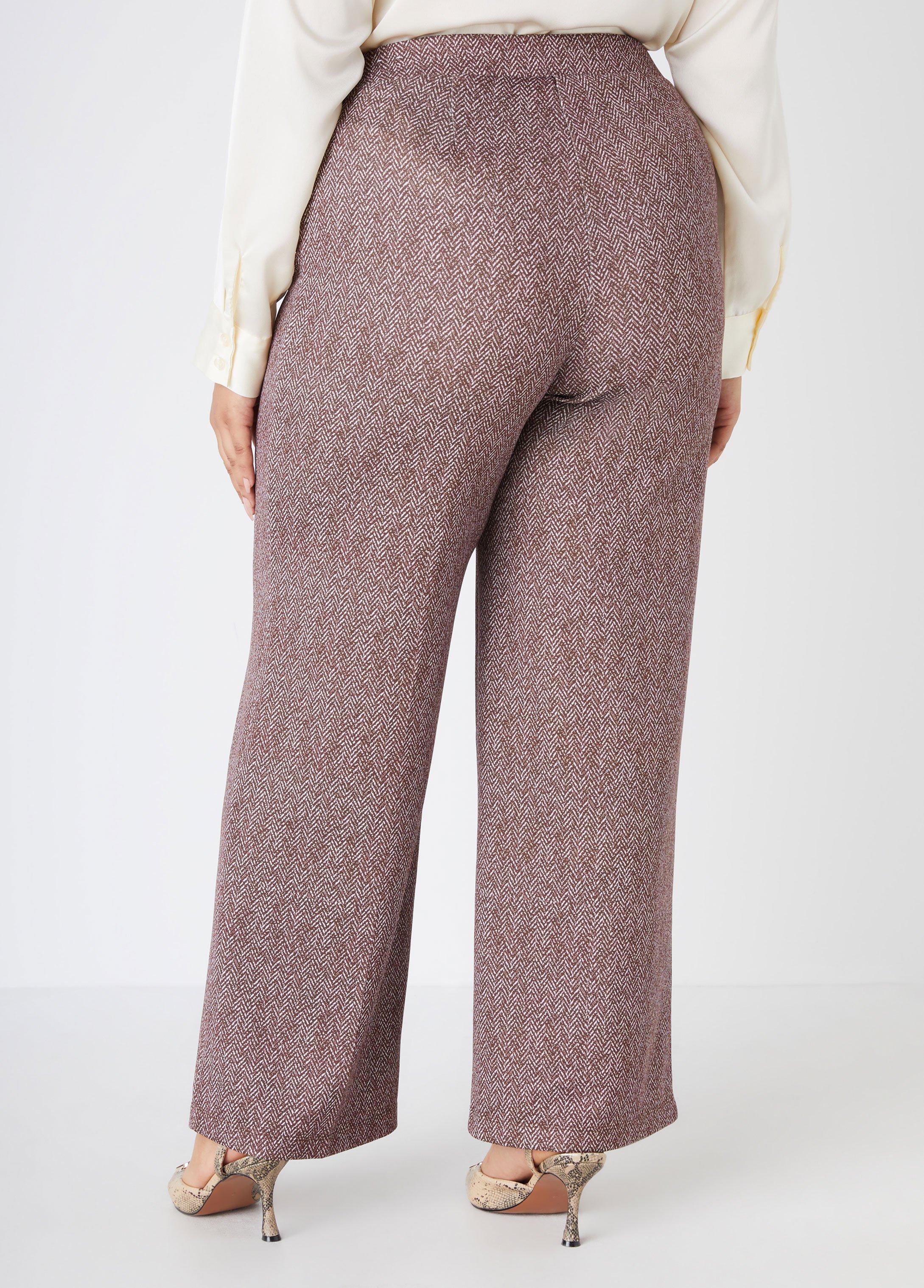 Herringbone Wide Leg Pants Product Image