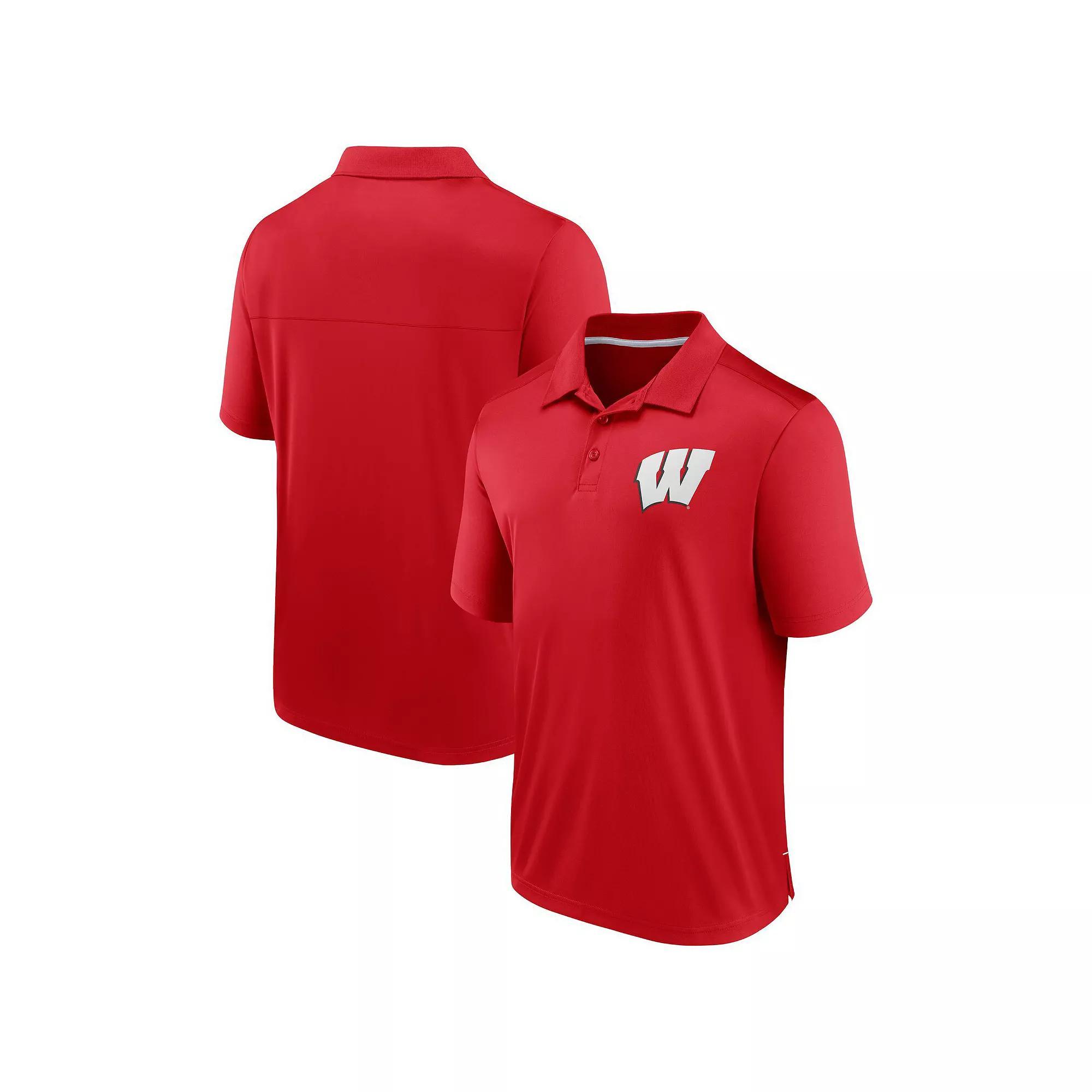 Men's Fanatics Branded Red Wisconsin Badgers Team Polo, Size: Medium Product Image