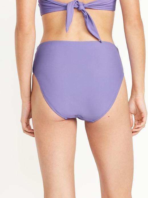 High-Waisted Bikini Swim Bottoms Product Image