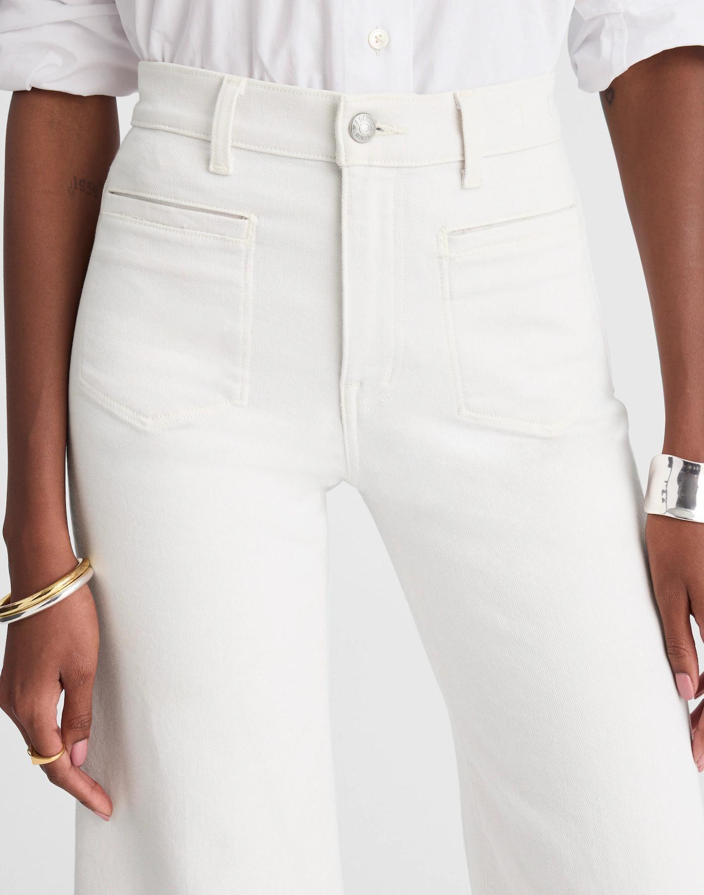 Flared Wide-Leg Crop Jeans Product Image