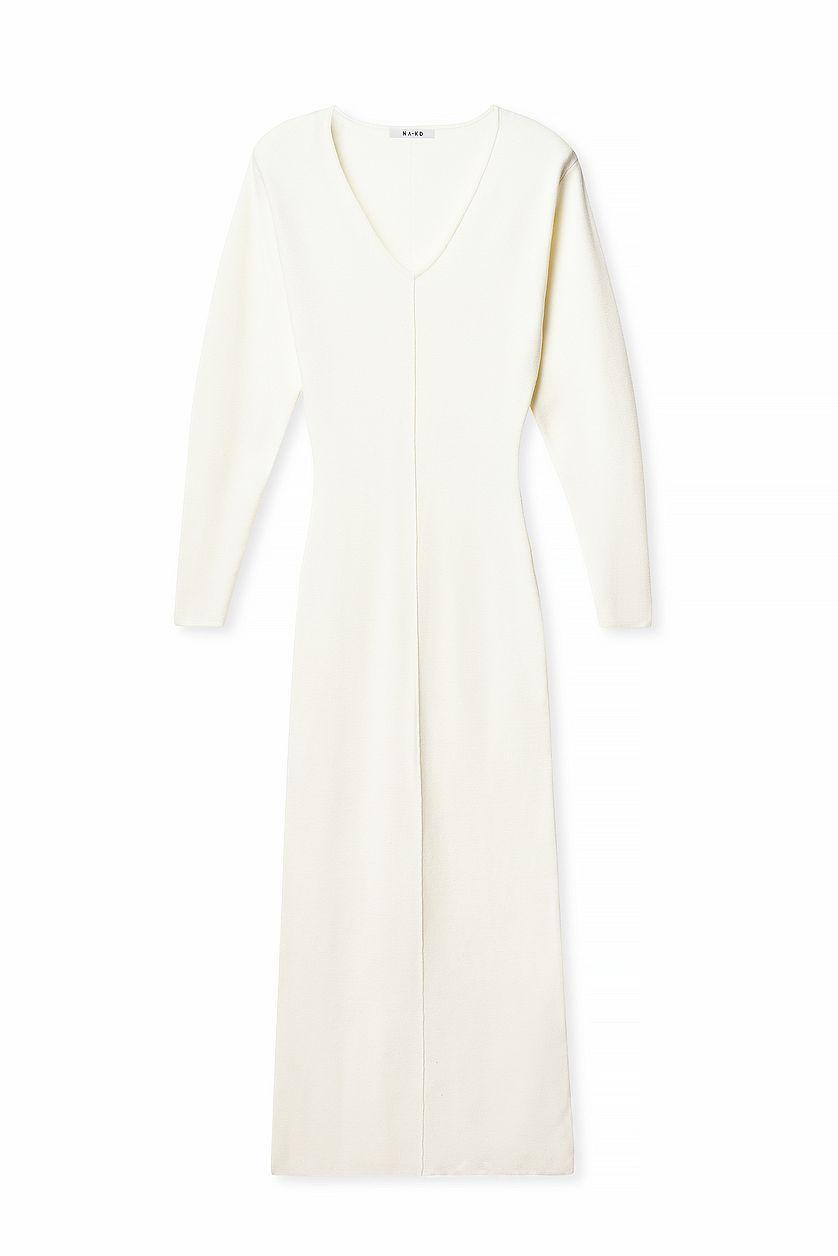 Knitted V-Neck Maxi Dress Product Image
