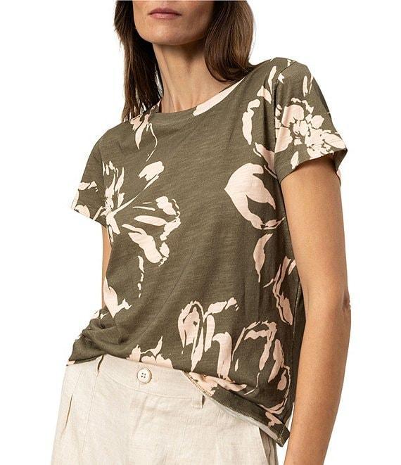 Sanctuary The Perfect Tee Floral Print Crew Neck Short Sleeve Top Product Image