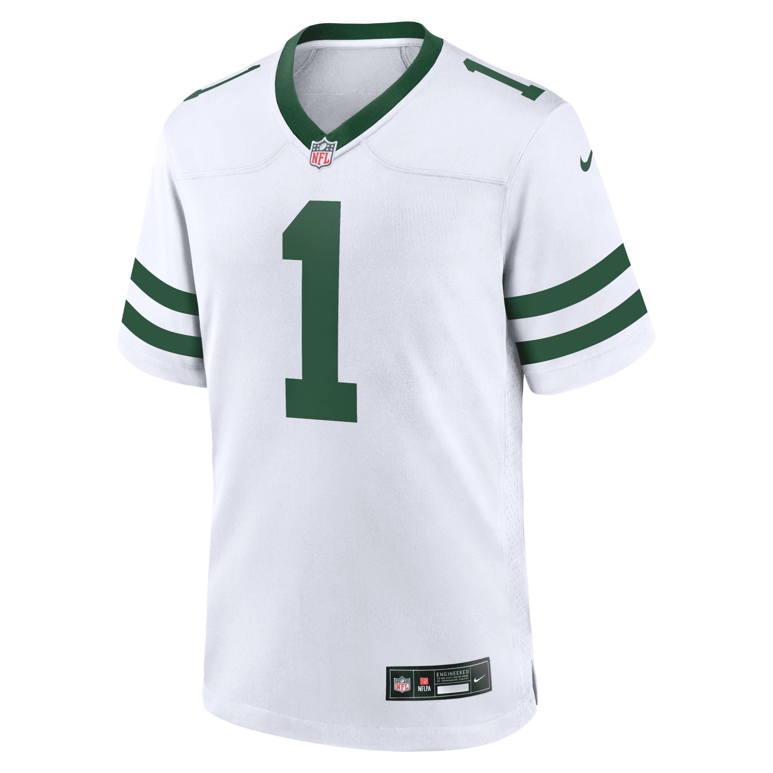 Men's Nike Ahmad Sauce Gardner Legacy White New York Jets Game Jersey, Size: Medium Product Image
