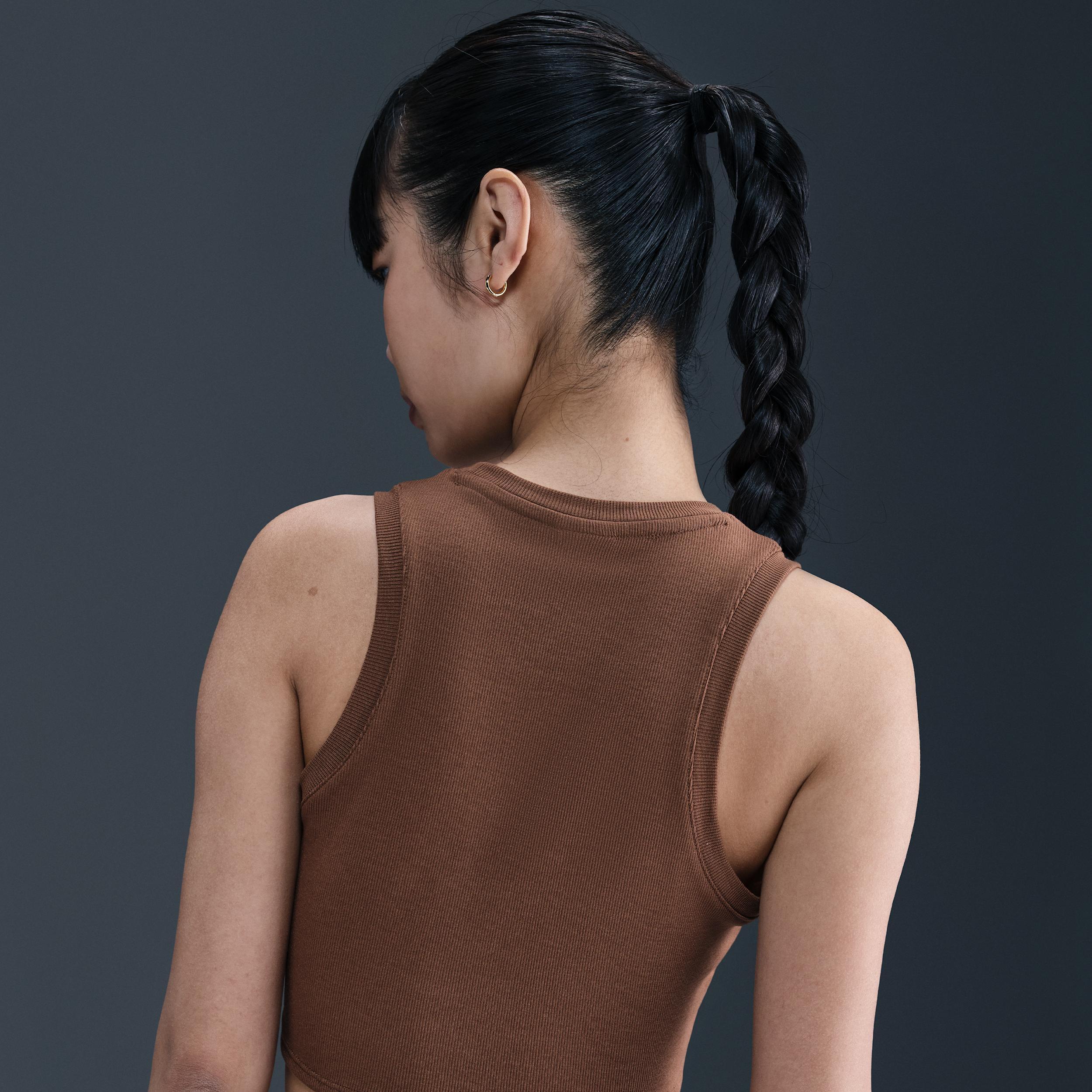 Women's Nike Sportswear Chill Knit Tight Cropped Mini-Rib Tank Top Product Image