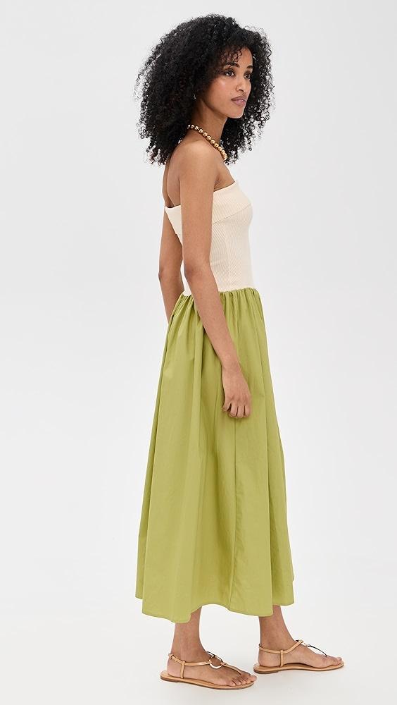 Moon River Strapless Two Tones Midi Dress | Shopbop Product Image