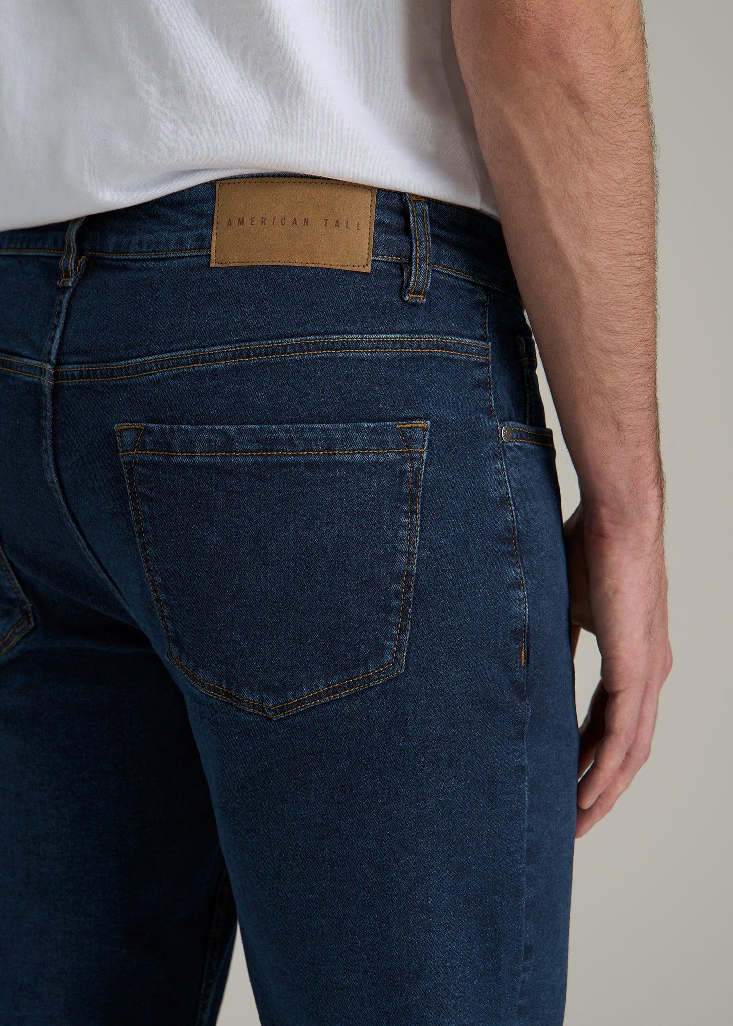 A.T. Basics Men's Carman Tapered fit Jeans for Tall Men in Charged Blue Product Image