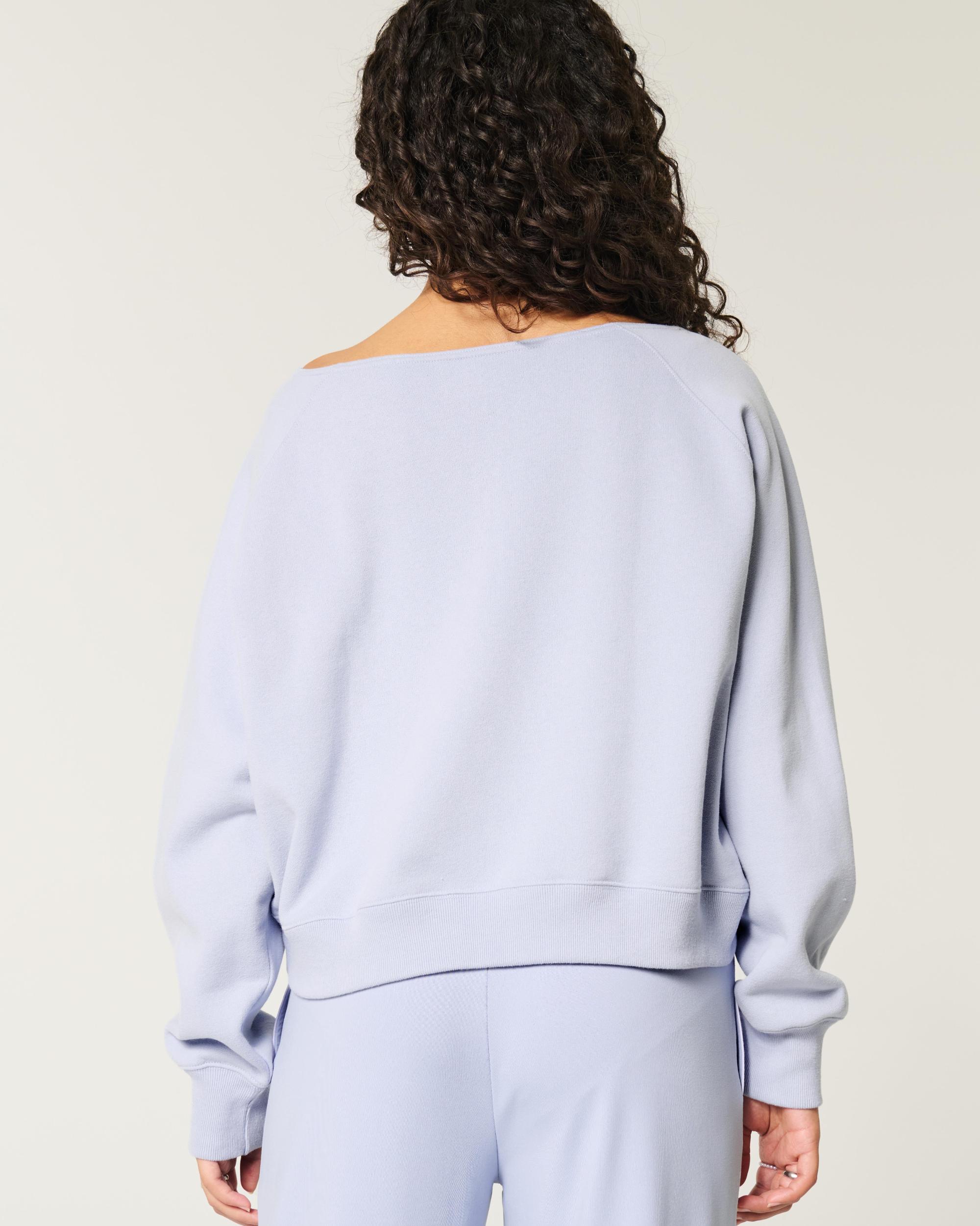 Easy Off-the-Shoulder NYC Graphic Sweatshirt Product Image