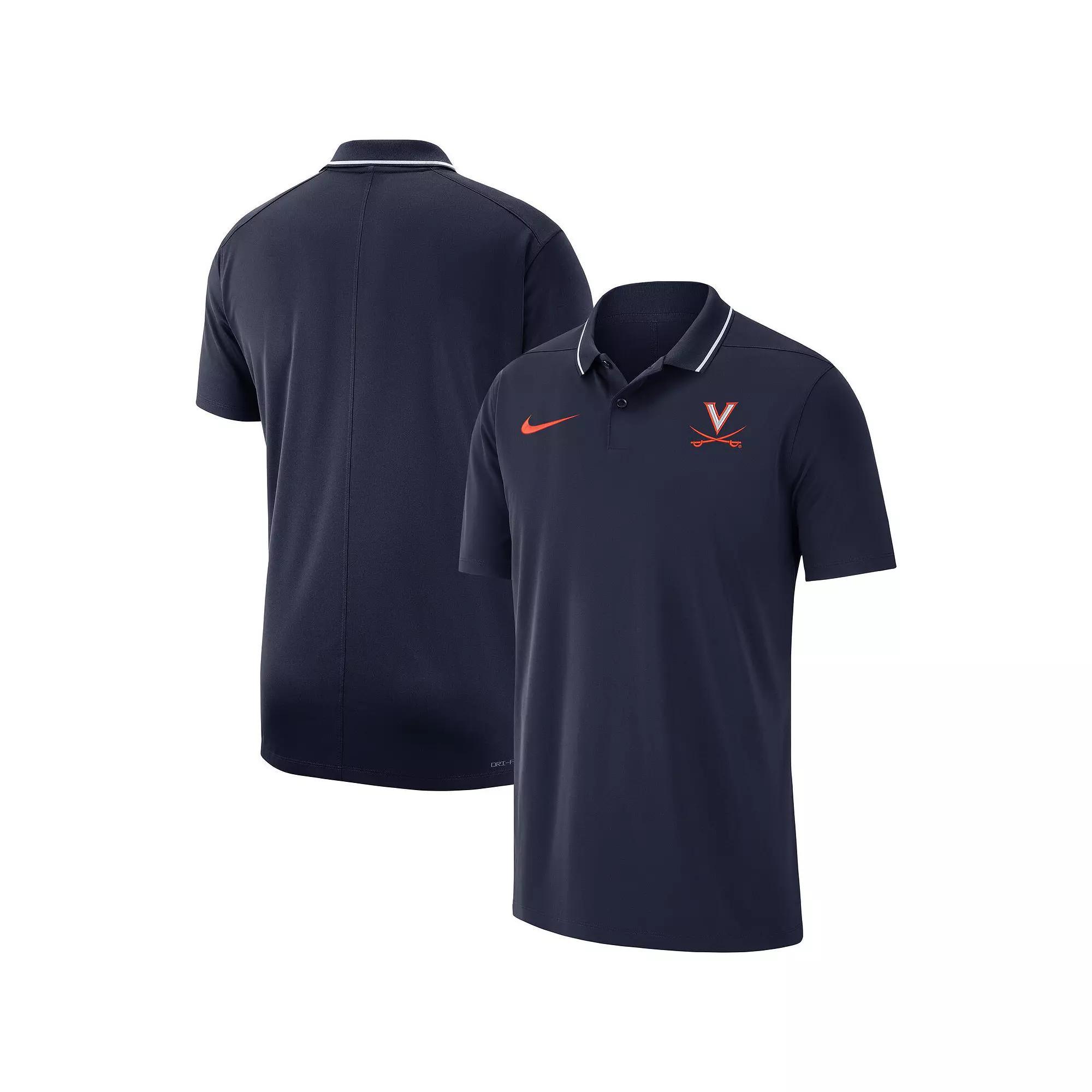 Men's Nike Navy Virginia Cavaliers 2023 Coaches Performance Polo, Size: 2XL, Blue Product Image