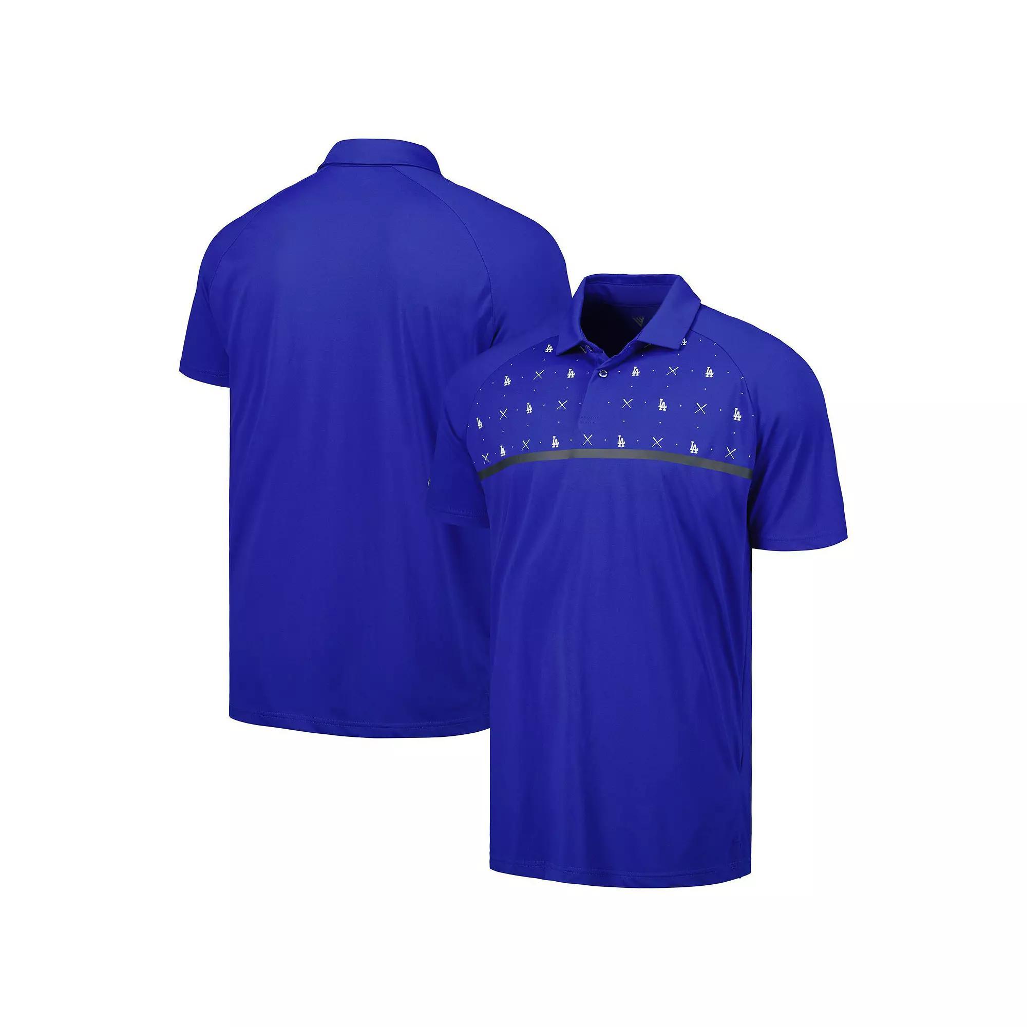 Men's Levelwear Royal Los Angeles Dodgers Sector Batter Up Raglan Polo, Size: XL, Blue Product Image