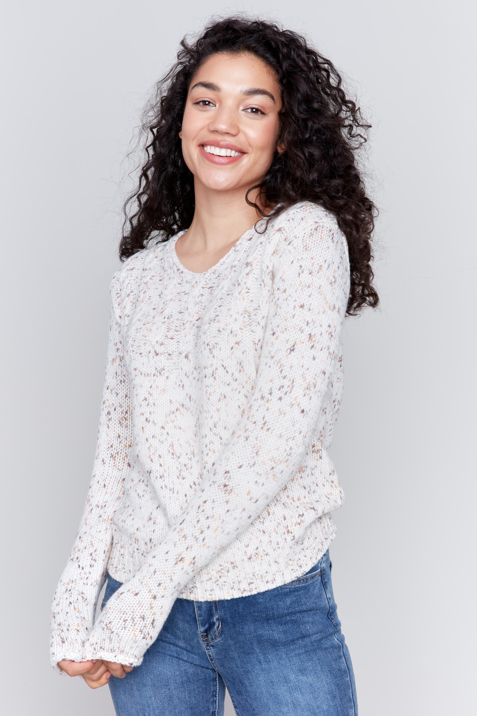 Long Sleeve V-Neck Sweater Product Image