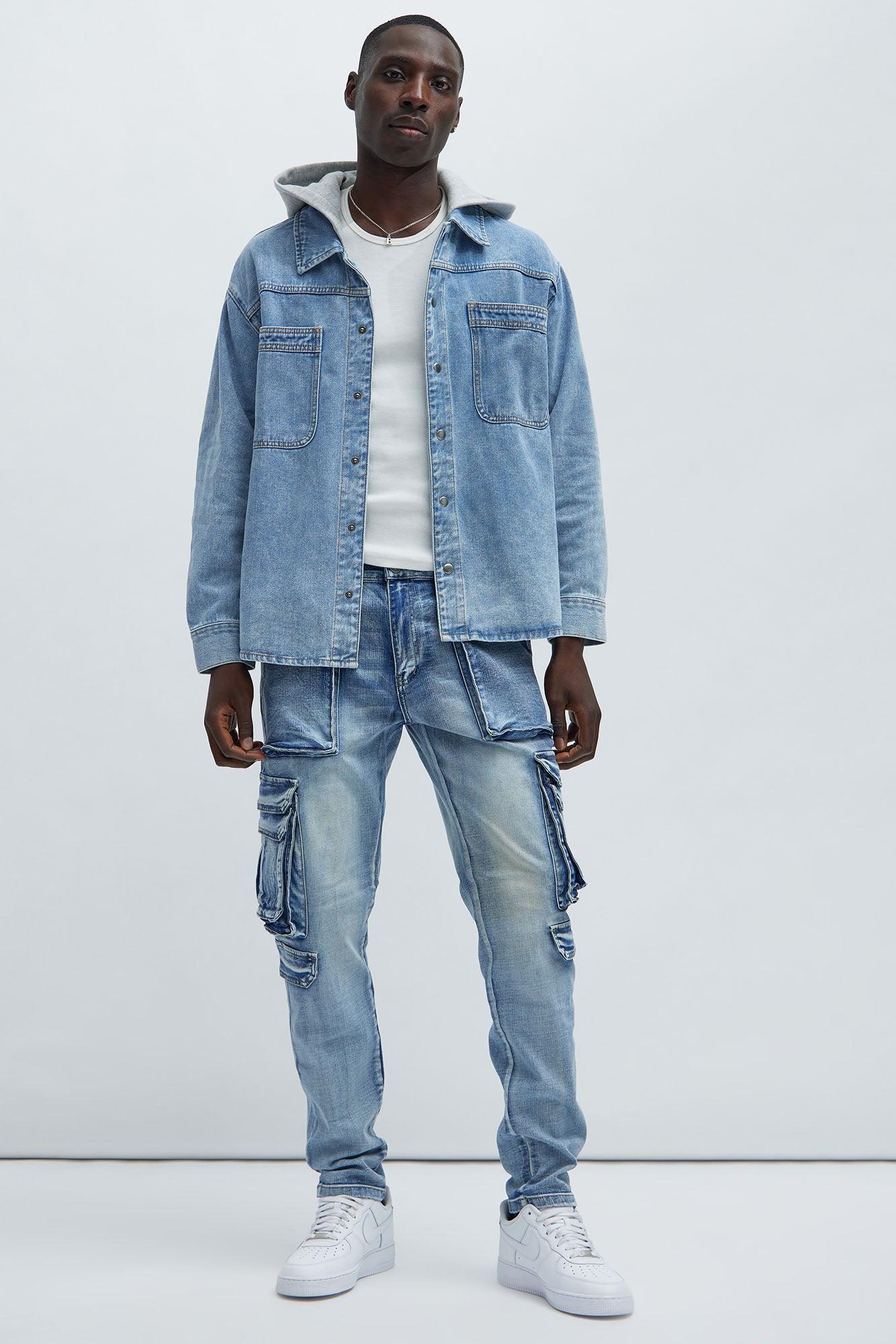 Jackson Lightweight Denim Shacket - Light Wash Product Image