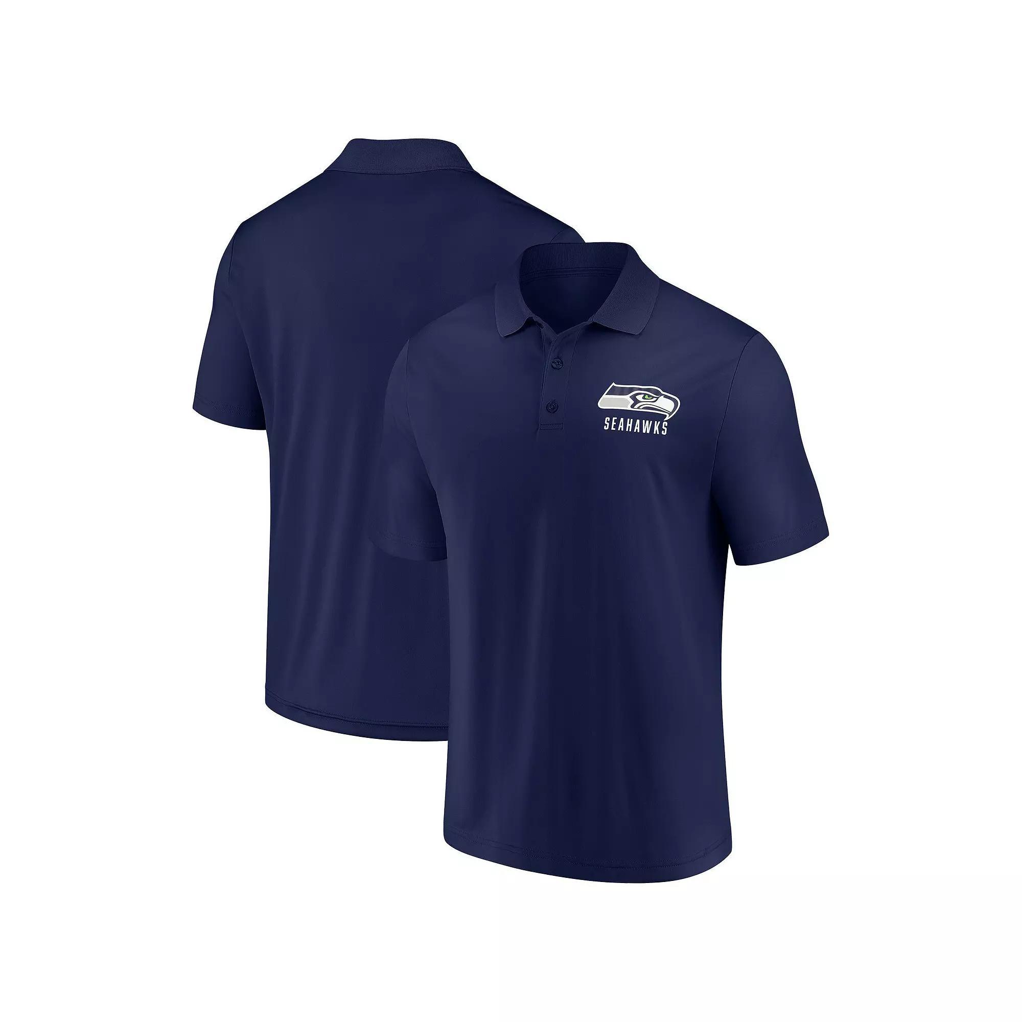 Men's Fanatics  College Navy Seattle Seahawks Lockup Polo, Size: XXL, Team Product Image