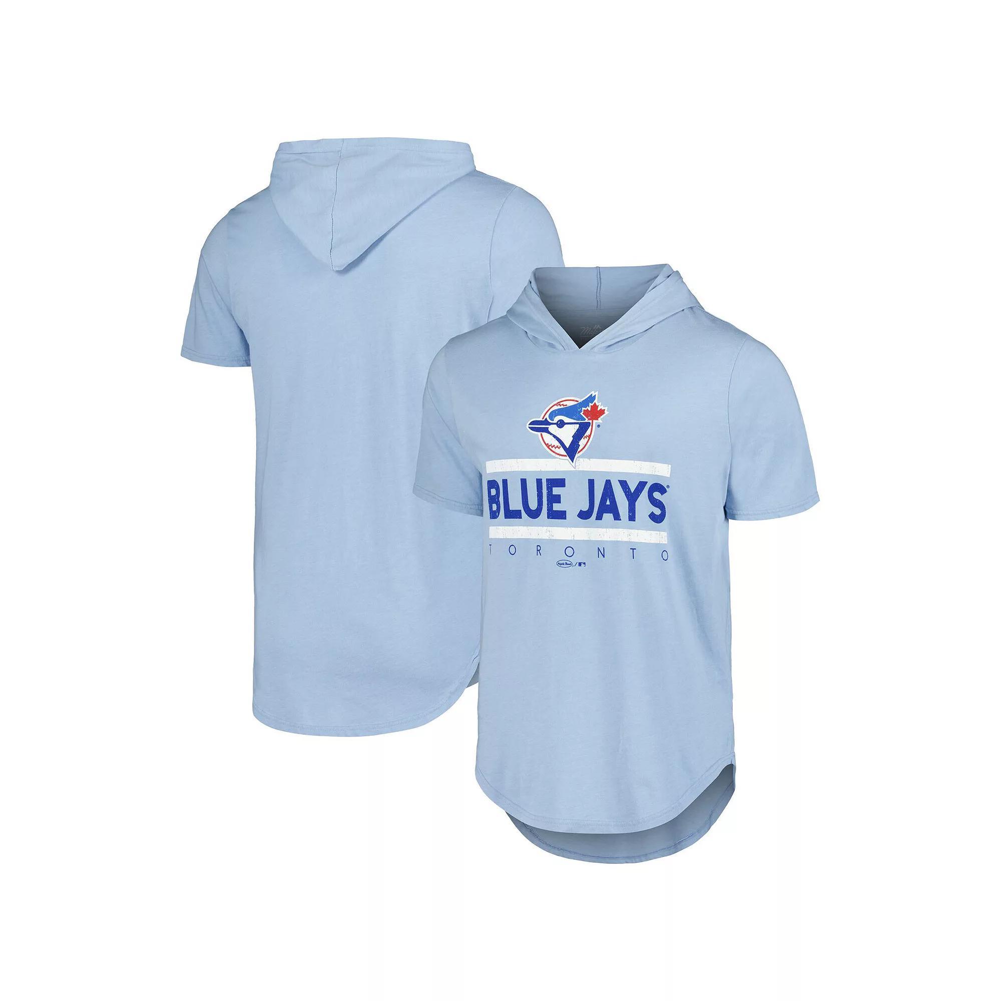 Men's Majestic Threads Powder Blue Toronto Blue Jays Tri-Blend Hoodie T-Shirt, Size: Medium, Jay Light Product Image